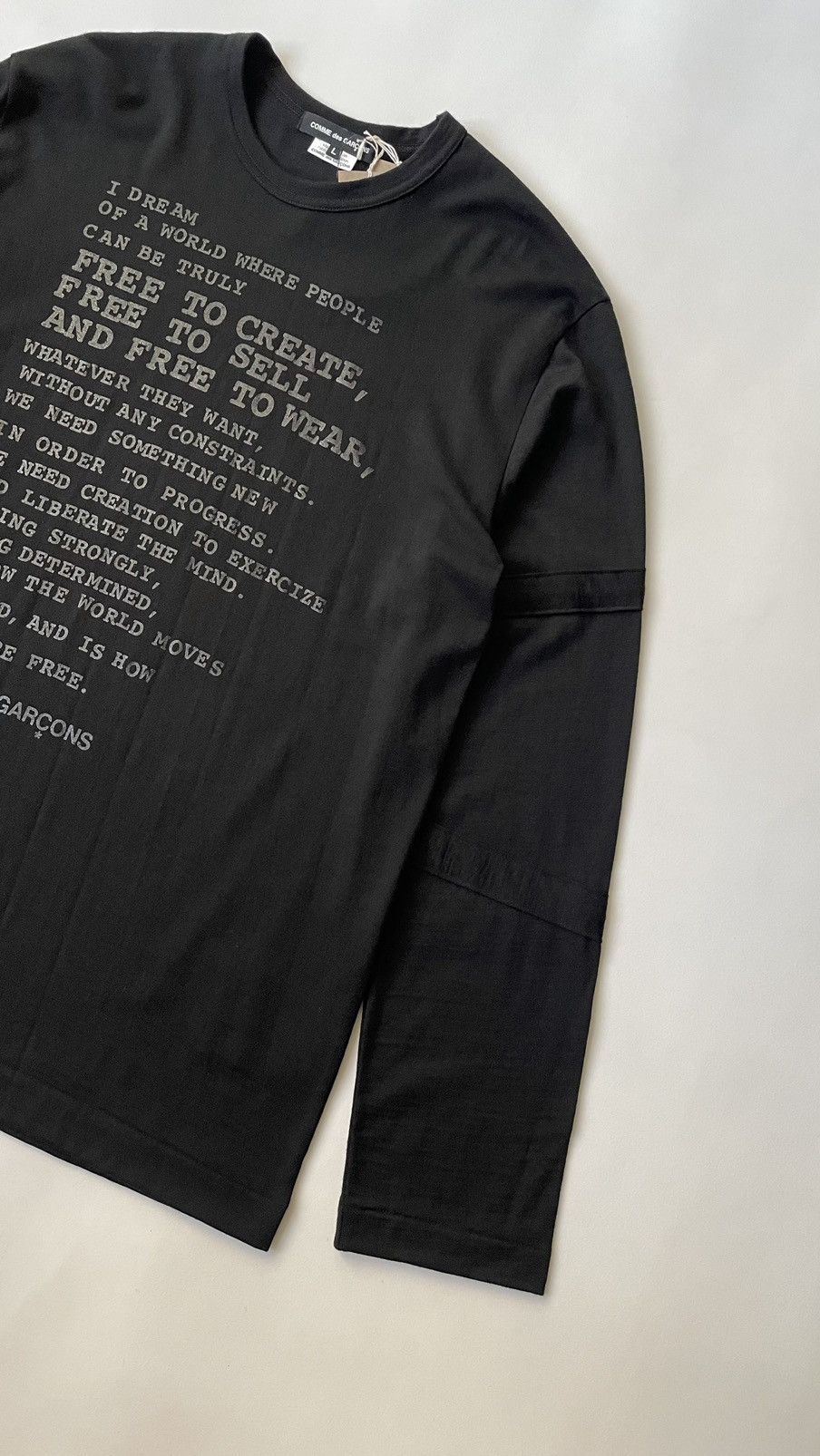 Comme des Garcons A/W 11 Black Wool ‘Poem’ Sweater Size US M / EU 48-50 / 2 - 6 Thumbnail
