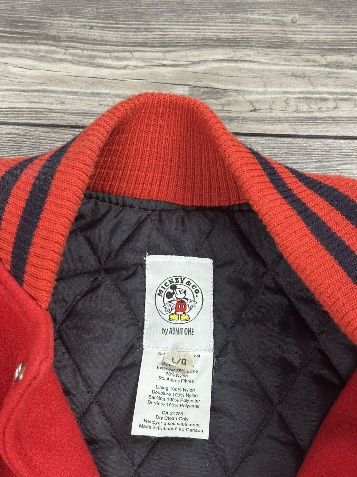 Disney Vintage 90’s Mickey Mouse Library Bound Varsity Jacket Size US L / EU 52-54 / 3 - 5 Thumbnail