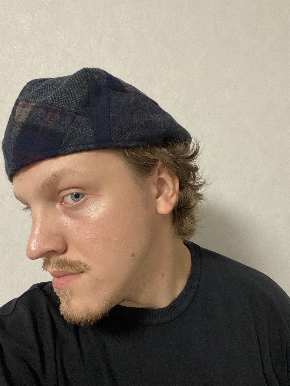 Barbour Barbour Tweed Wool Patchwork Cap Flat Hat Size: L Size ONE SIZE - 4 Thumbnail