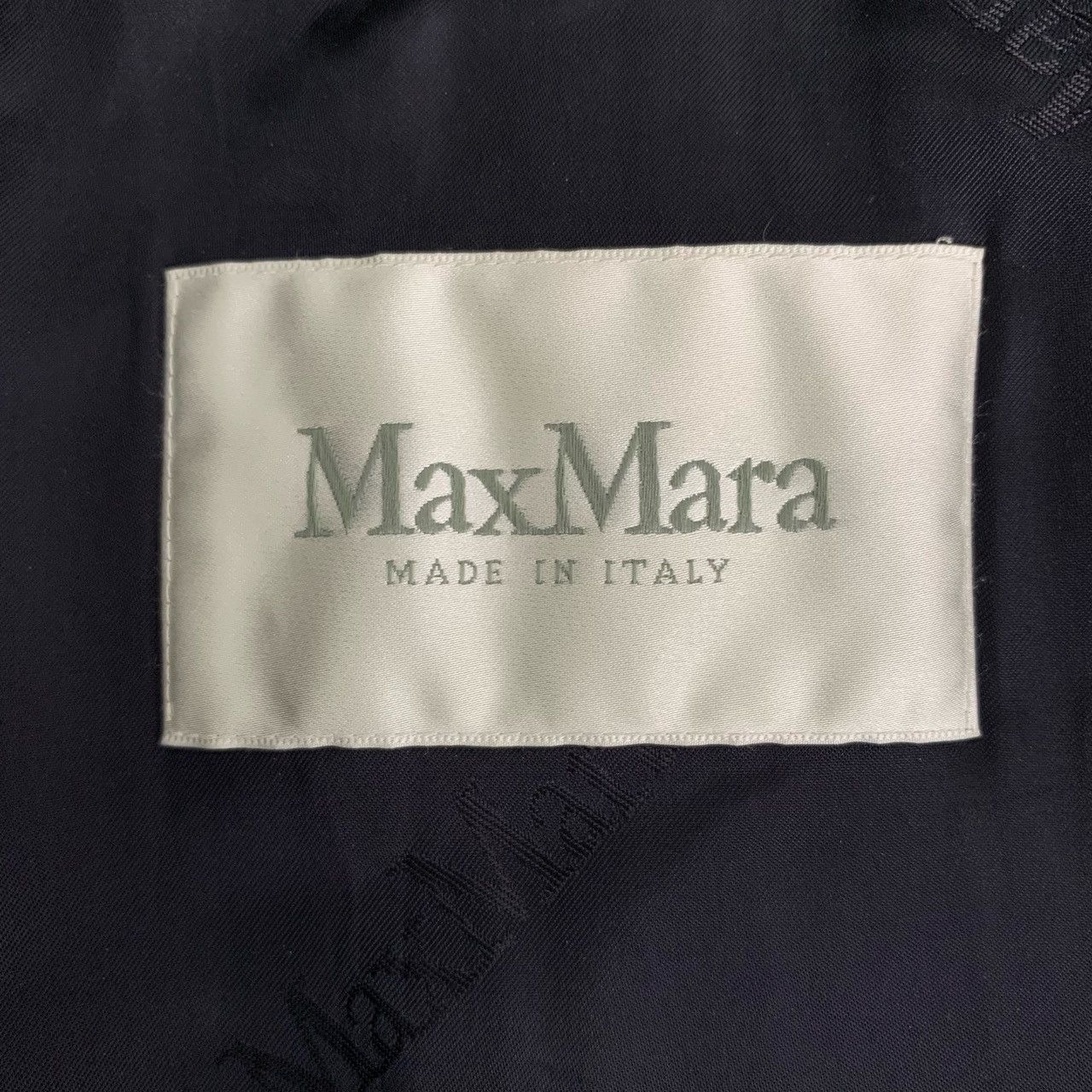 Max Mara MaxMara Camel Hair Coat Navy Belted Mid-Length (Size XS) Size XS / US 0-2 / IT 36-38 - 2 Thumbnail