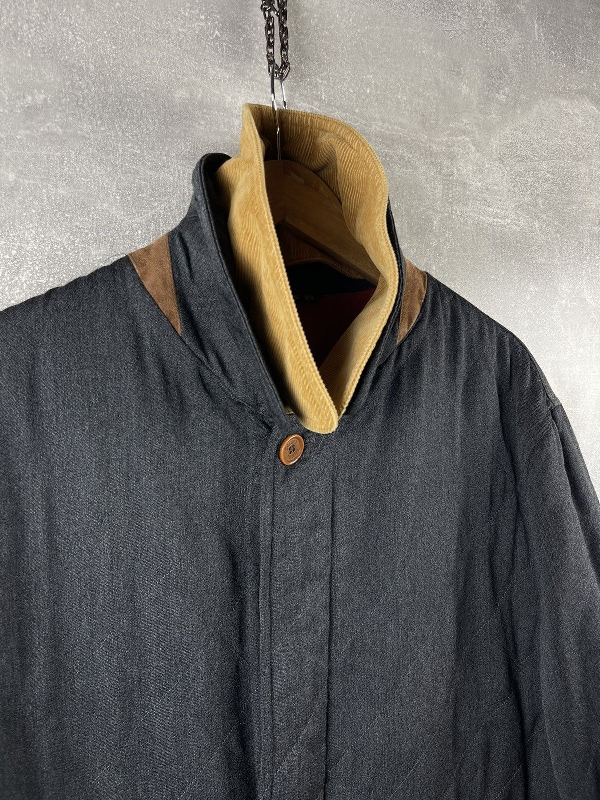Herno Herno Quilted Wool Grey Classic Jacket Size US L / EU 52-54 / 3 - 9 Thumbnail