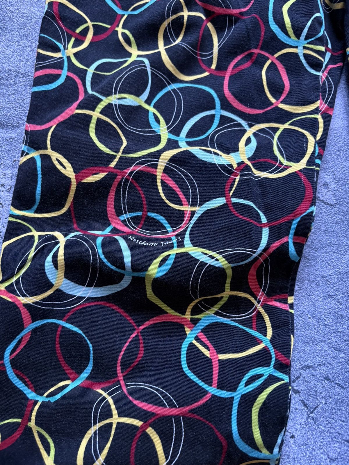 Moschino Crazy Vintage Moschino Jeans Donna Geometric Printed Pants Size 28" / US 6 / IT 42 - 5 Thumbnail