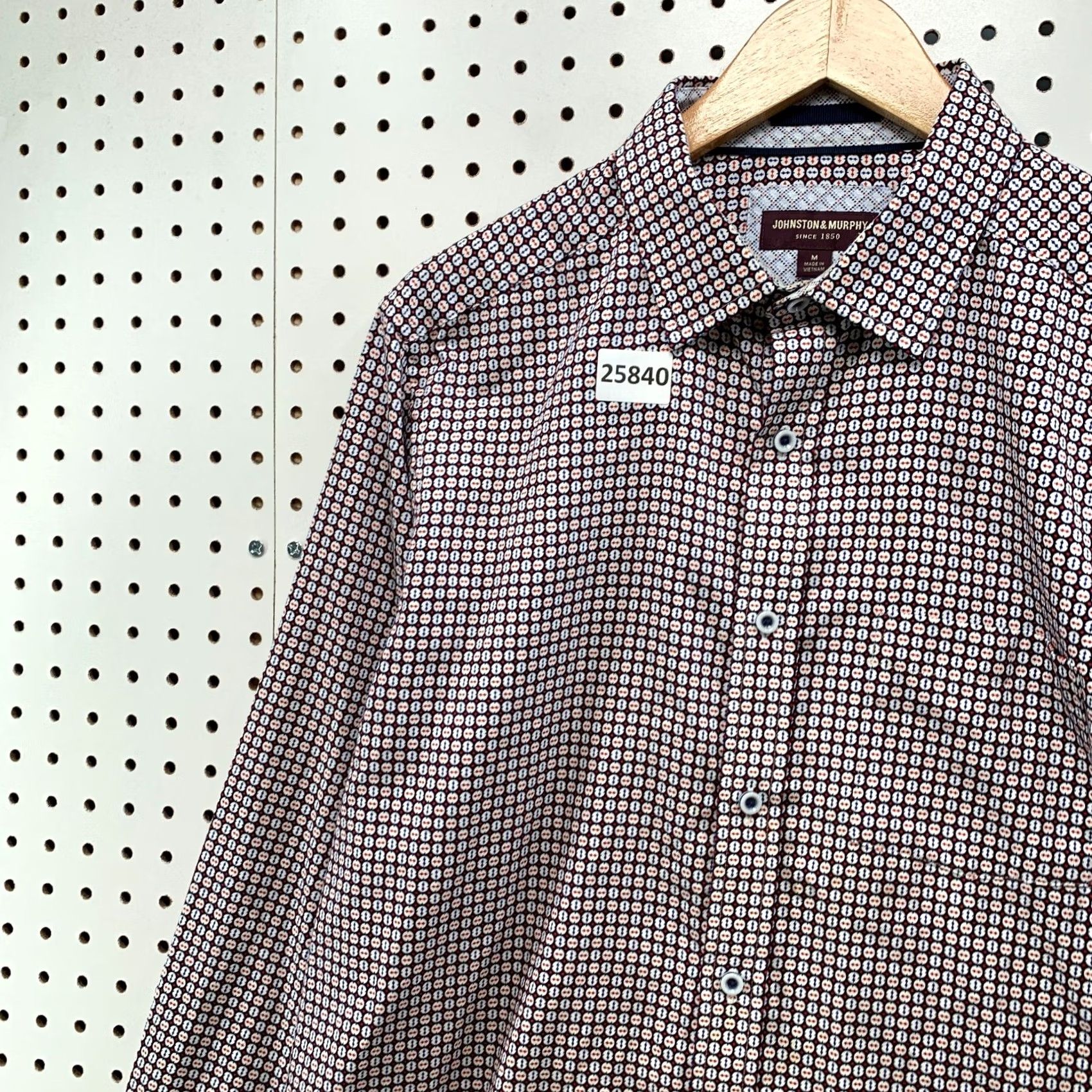 Johnston & Murphy Johnston & Murphy Shirt Multicolor Geometric Mens Medium Size US M / EU 48-50 / 2 - 7 Thumbnail