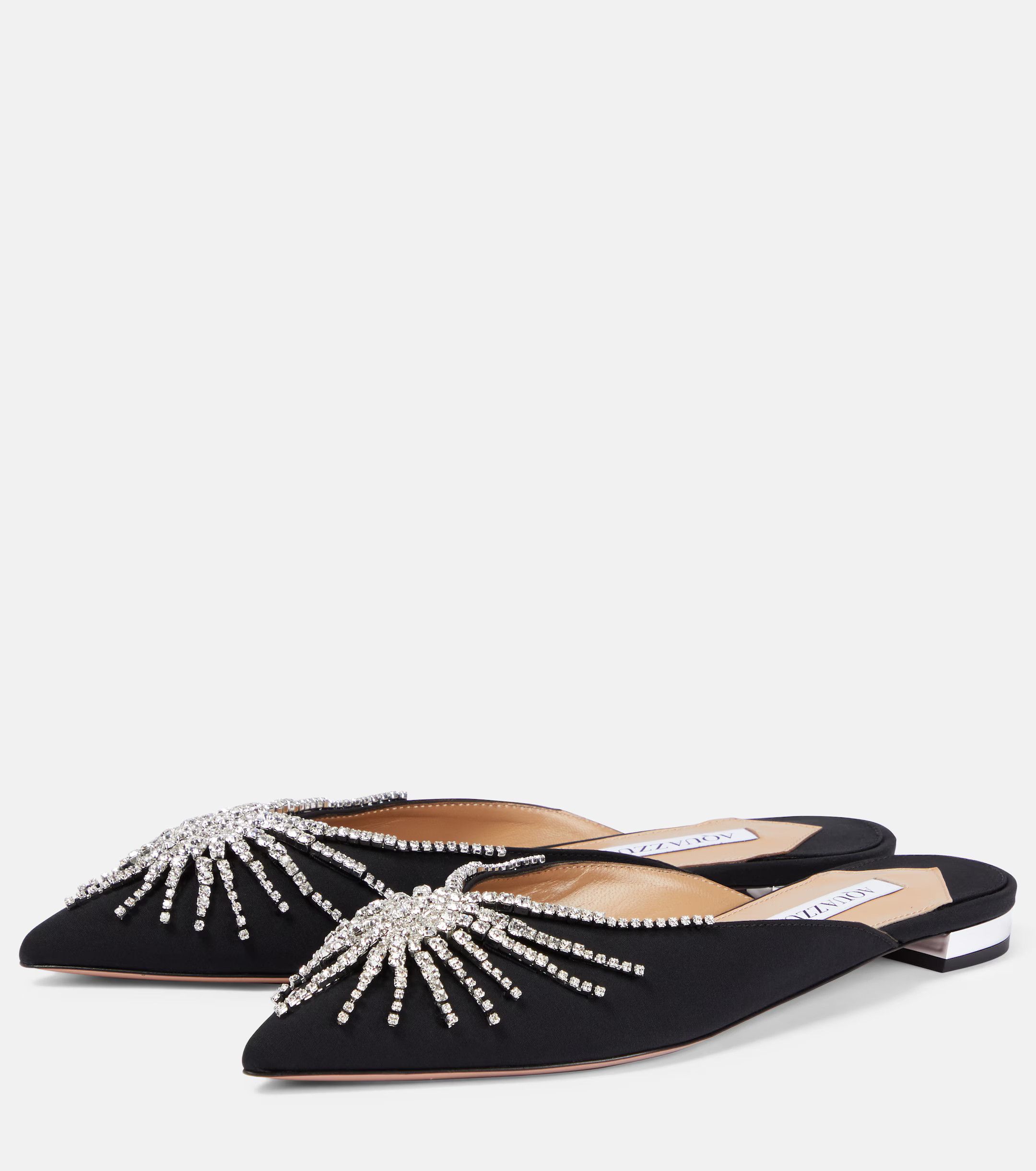 Aquazzura o1srvl11e1024 Mules in Black Size US 11 / IT 41 - 3 Thumbnail