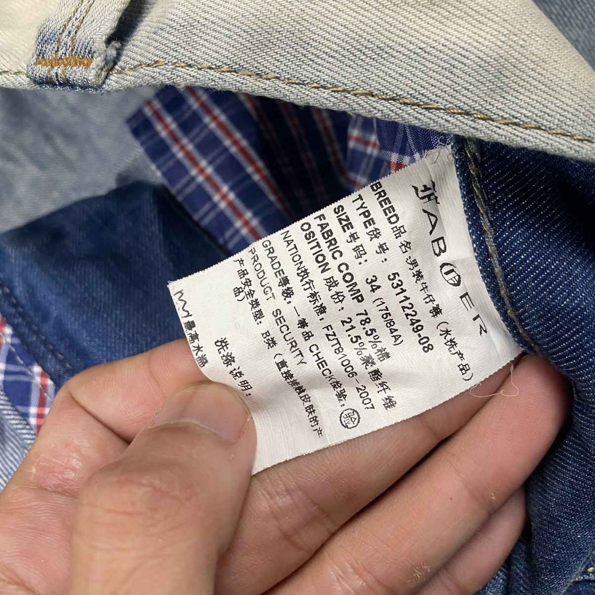 Other Fabder USA Flag Great Britain Washed Jeans Size US 34 / EU 50 - 10 Thumbnail