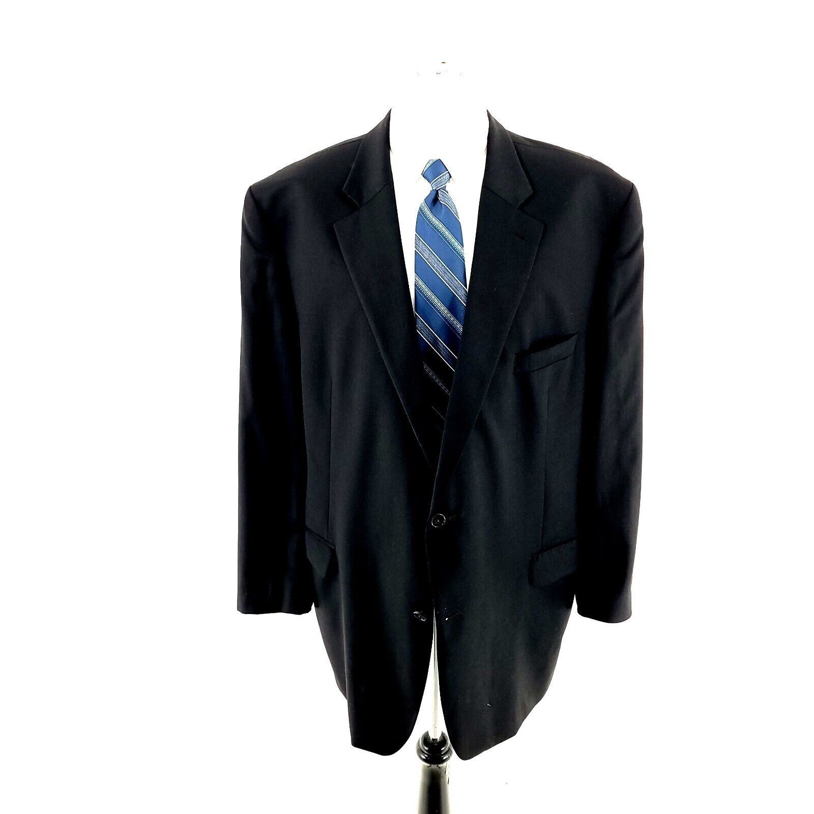 Jack Victor DAMAGED Jack Victor Valentino CT Wool 2 Button Blazer 50L Bl Size 50L - 3 Thumbnail