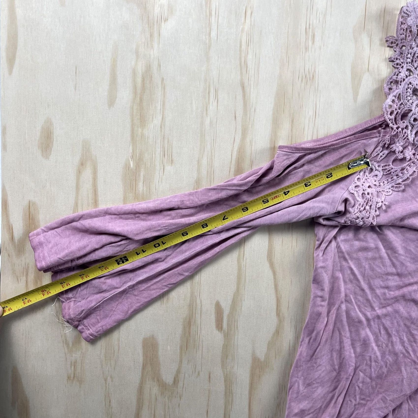 Vintage Altar'd State Purple Crochet Lace V Neck Tunic Top Boho Womens Small Size S / US 4 / IT 40 - 5 Thumbnail