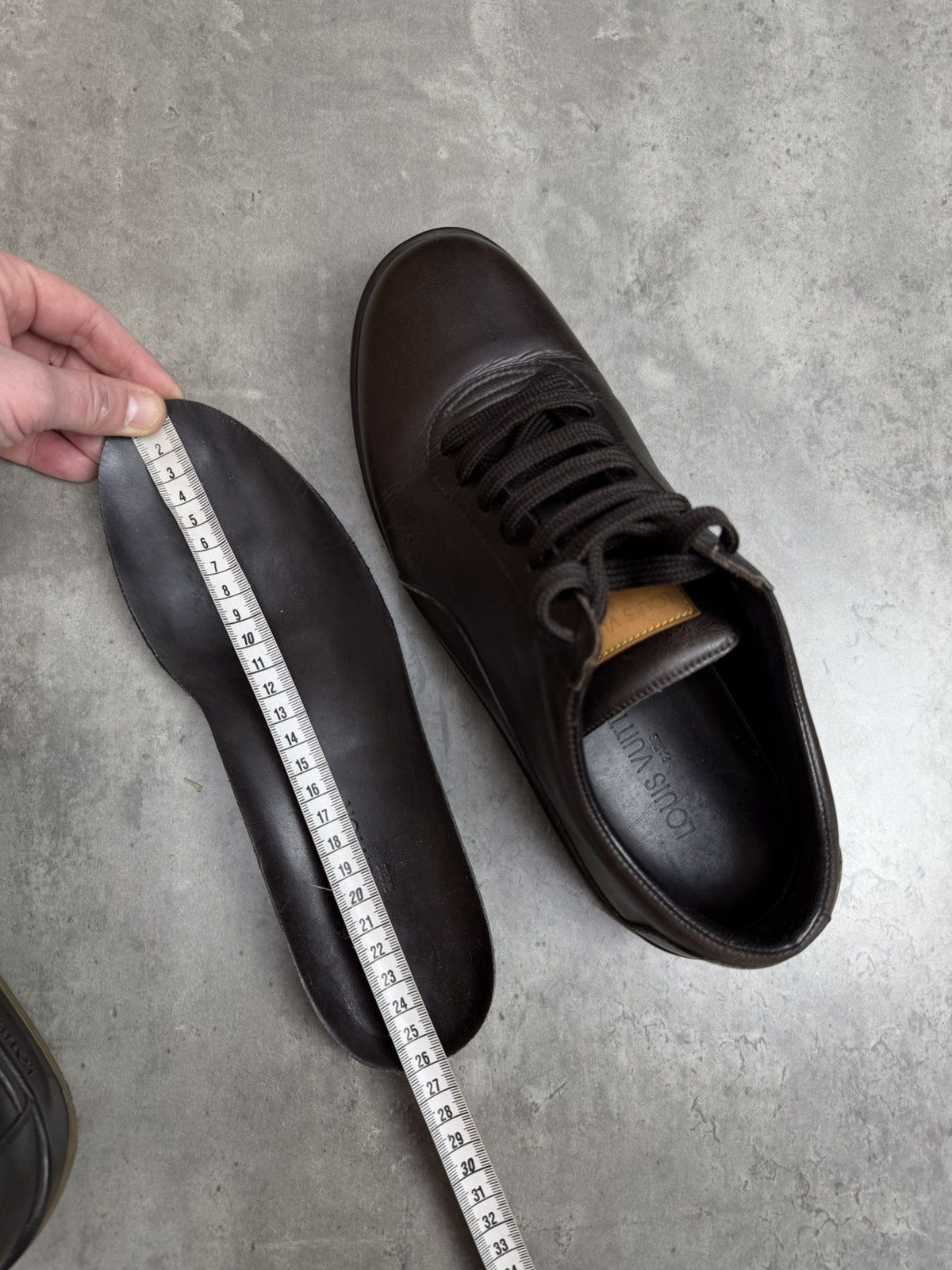 Louis Vuitton Louis Vuitton Brown Leather Low Top Sneakers Size US 7 / EU 40 - 20 Thumbnail