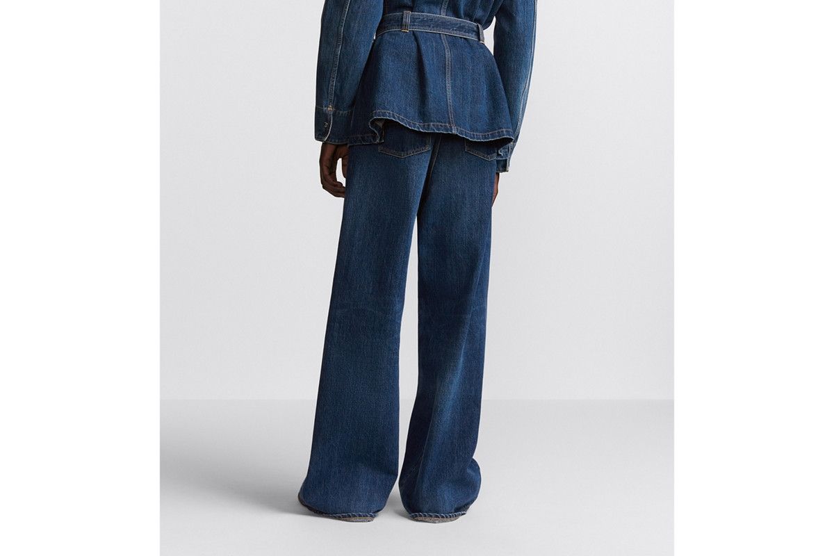 Dior o1bcso1str0326 Coutue Extra-Wide Jeans in Blue Size US 30 / EU 46 - 6 Thumbnail