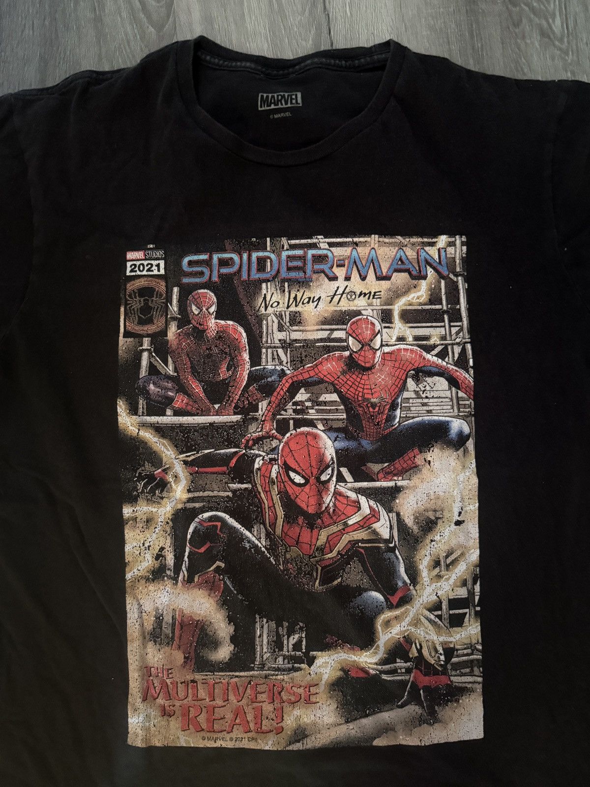 Marvel Comics × Vintage Marvel SpiderMan No Way Home Multiverse Graphic Tee T Shirt Size US M / EU 48-50 / 2 - 2 Thumbnail