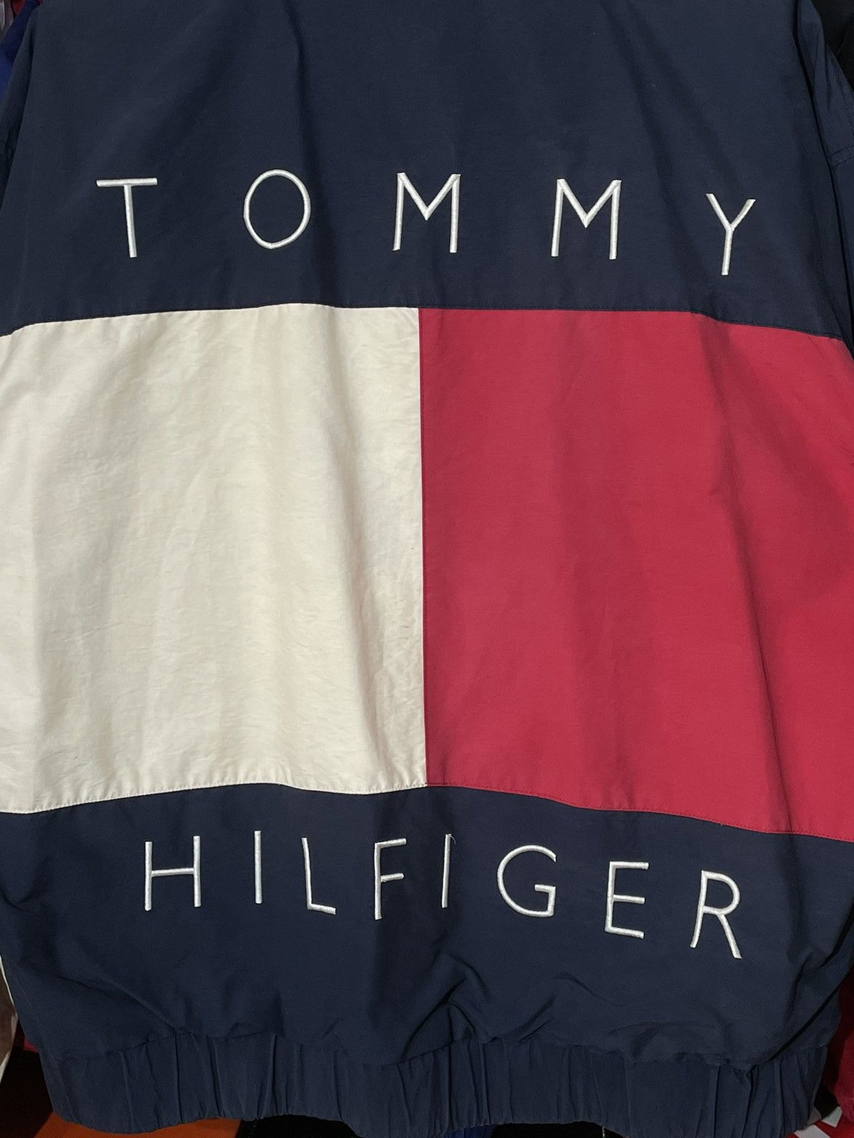 Japanese Brand × Tommy Hilfiger × Vintage Jacket Tommy Hilfiger Big Flag 90’s Vintage Reversible Size US XL / EU 56 / 4 - 6 Thumbnail