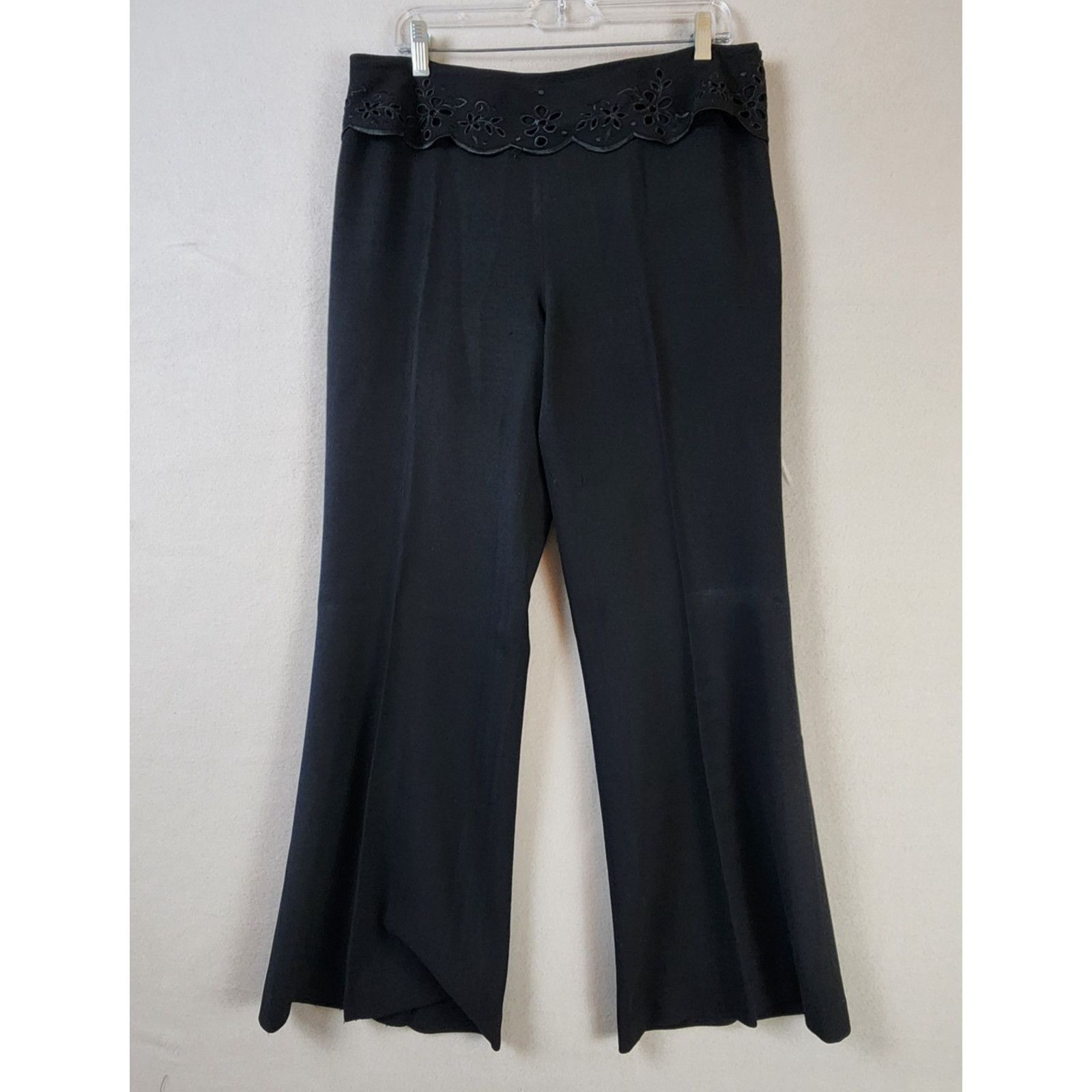 Escada Escada Scalloped Pant Suit Women Sz 12 Wool Black Embroidery Size XL / US 12-14 / IT 48-50 - 4 Thumbnail