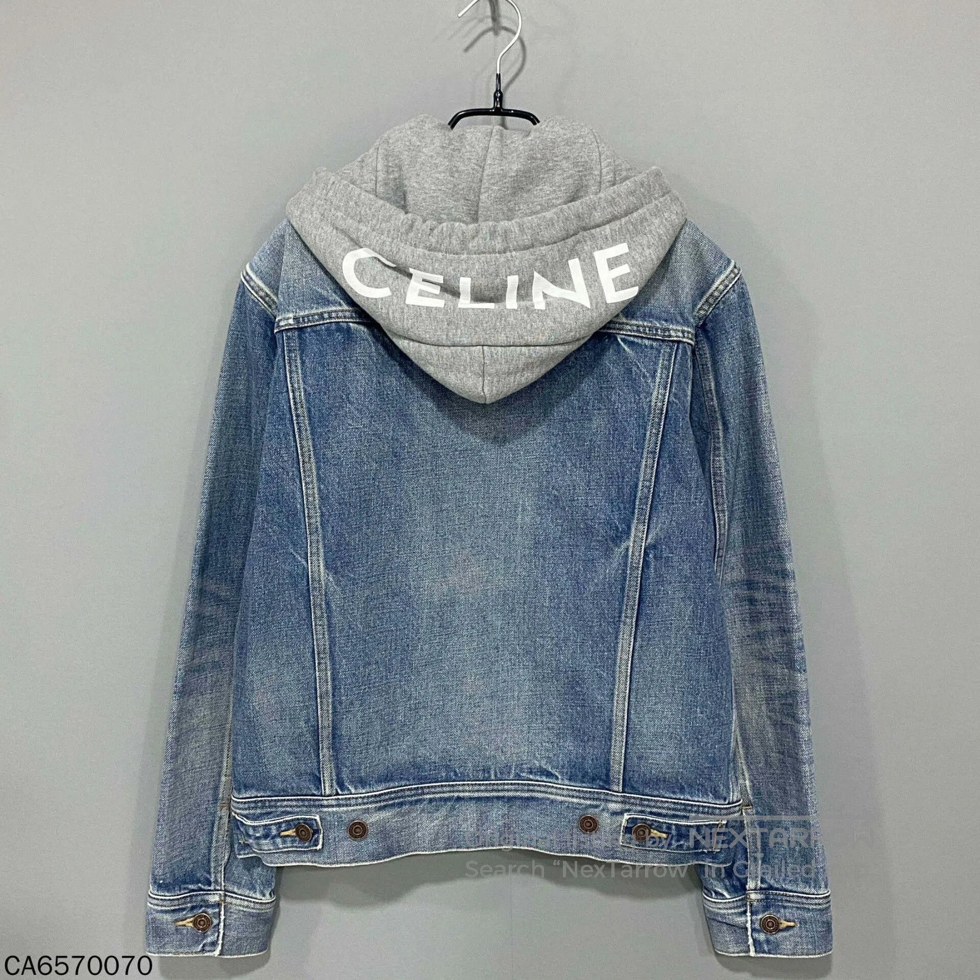 Celine Hooded Logo Denim Jacket Celine. Size XS / US 0-2 / IT 36-38 - 3 Thumbnail