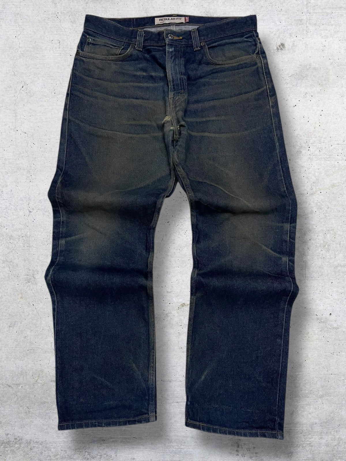Levi's Vintage Clothing VINTAGE LEVIS 505 DESIGNER REGULAR FIT INDIGO WASHED DENIM Size US 35 - 1 Thumbnail