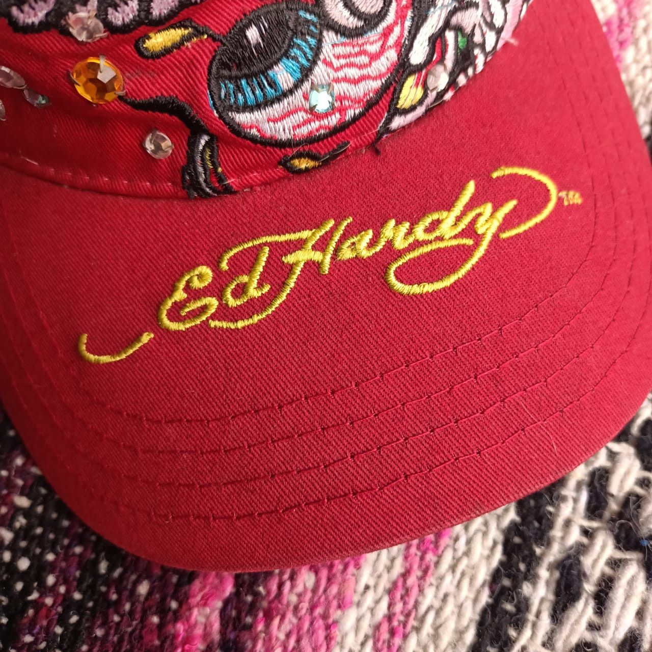 Ed Hardy Ed hardy skull eagle snake embroidery rhinestone hats Size ONE SIZE - 3 Thumbnail
