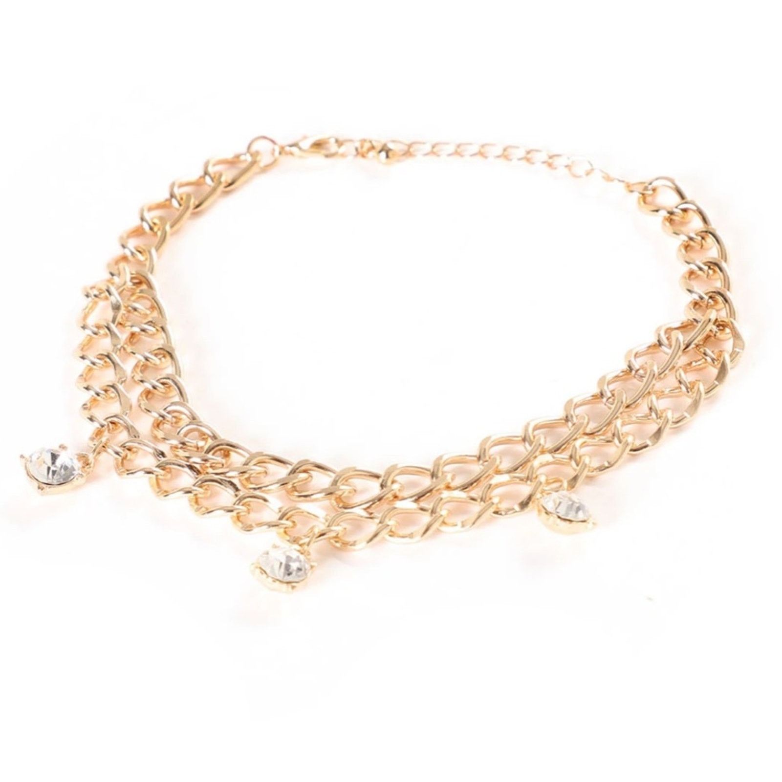 Other FASHION NOVA Gold On Another Level Chain Anklet NWT Size ONE SIZE - 3 Thumbnail