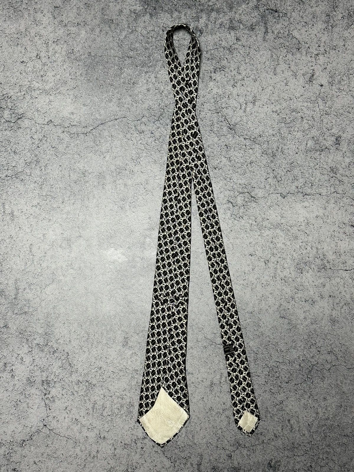 Gucci Vintage Gucci Monogram Silk Tie Size ONE SIZE - 6 Thumbnail