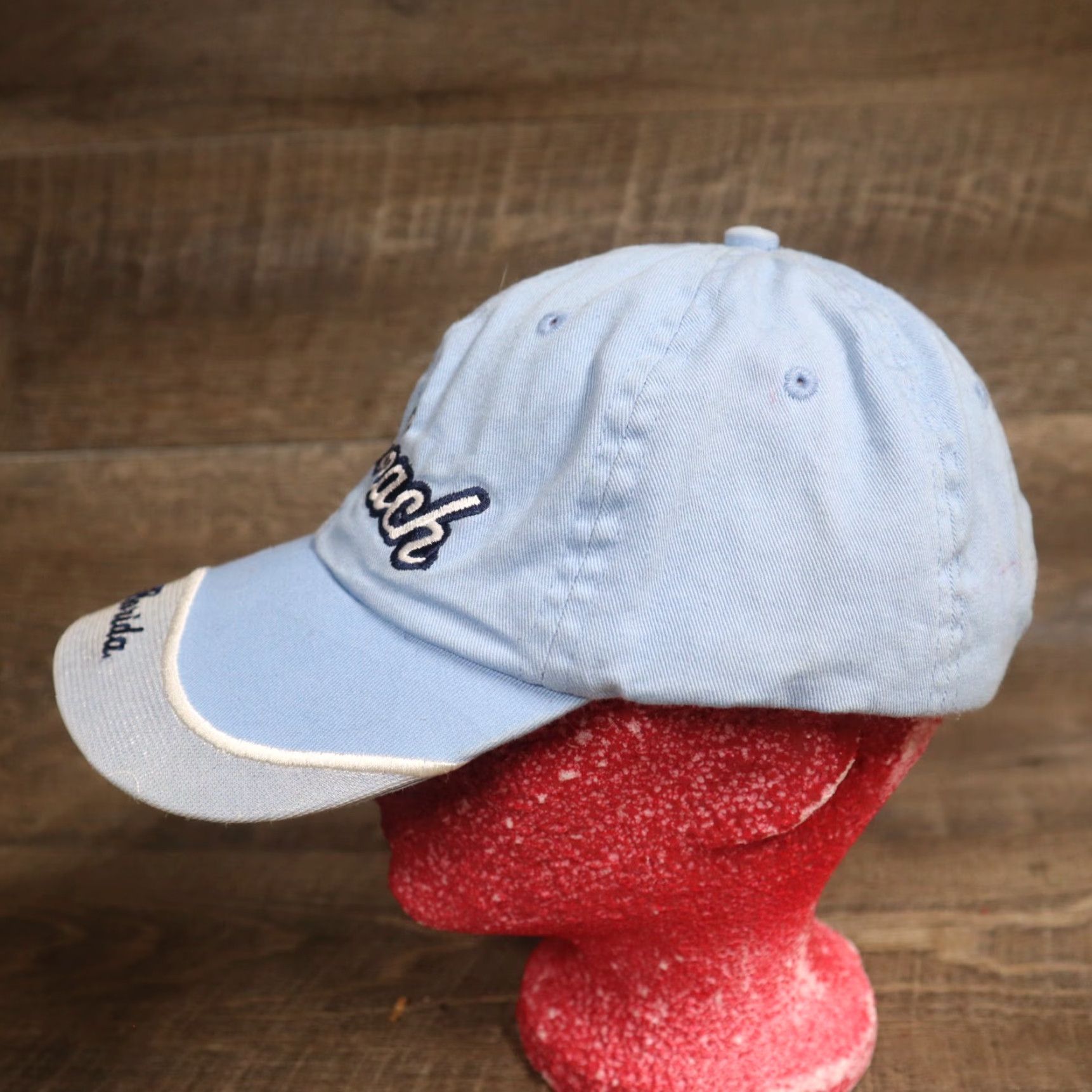 Vintage South Beach Florida Hat Unbranded Baseball Cap Adjustable Adults Blue Beach Casual Caps Boys Girls Womens Mens Size ONE SIZE - 4 Thumbnail