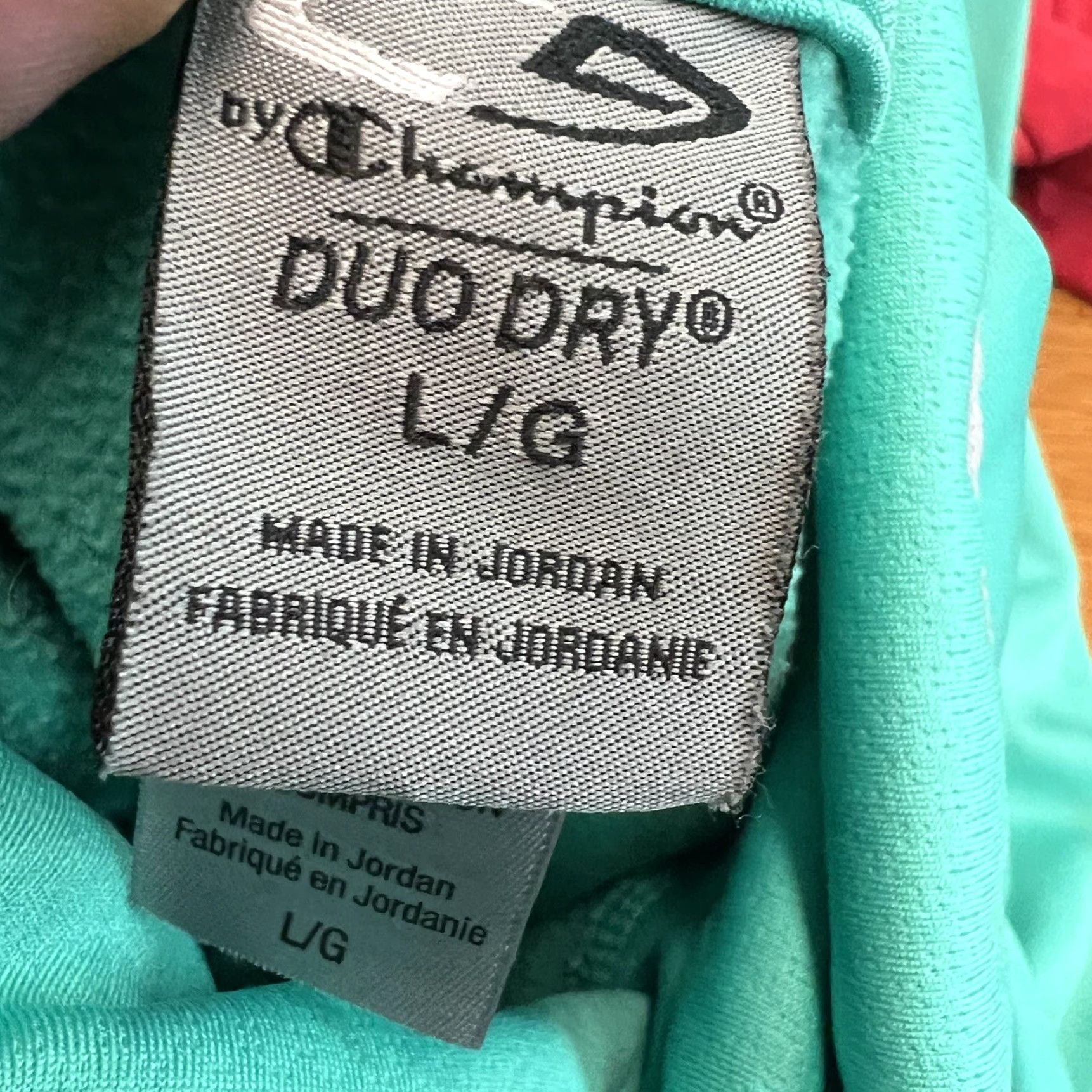 Champion Champion Sweatshirt Women's Size L Green Duo Dry Running Cowl Neck Long Sleeve Size L / US 10 / IT 46 - 5 Thumbnail