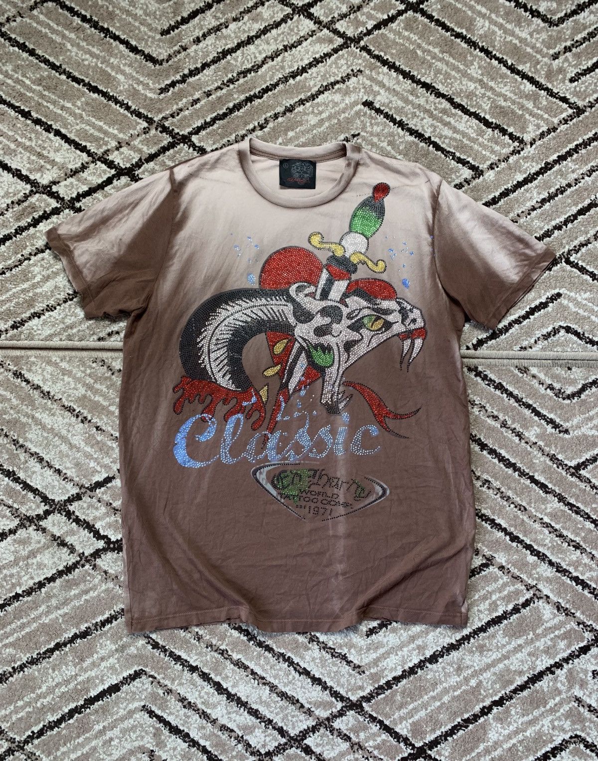 Christian Audigier Vintage Y2K Ed Hardy Tee Sexy Logo Skulls Life Love Swag Size US L / EU 52-54 / 3 - 1 Thumbnail