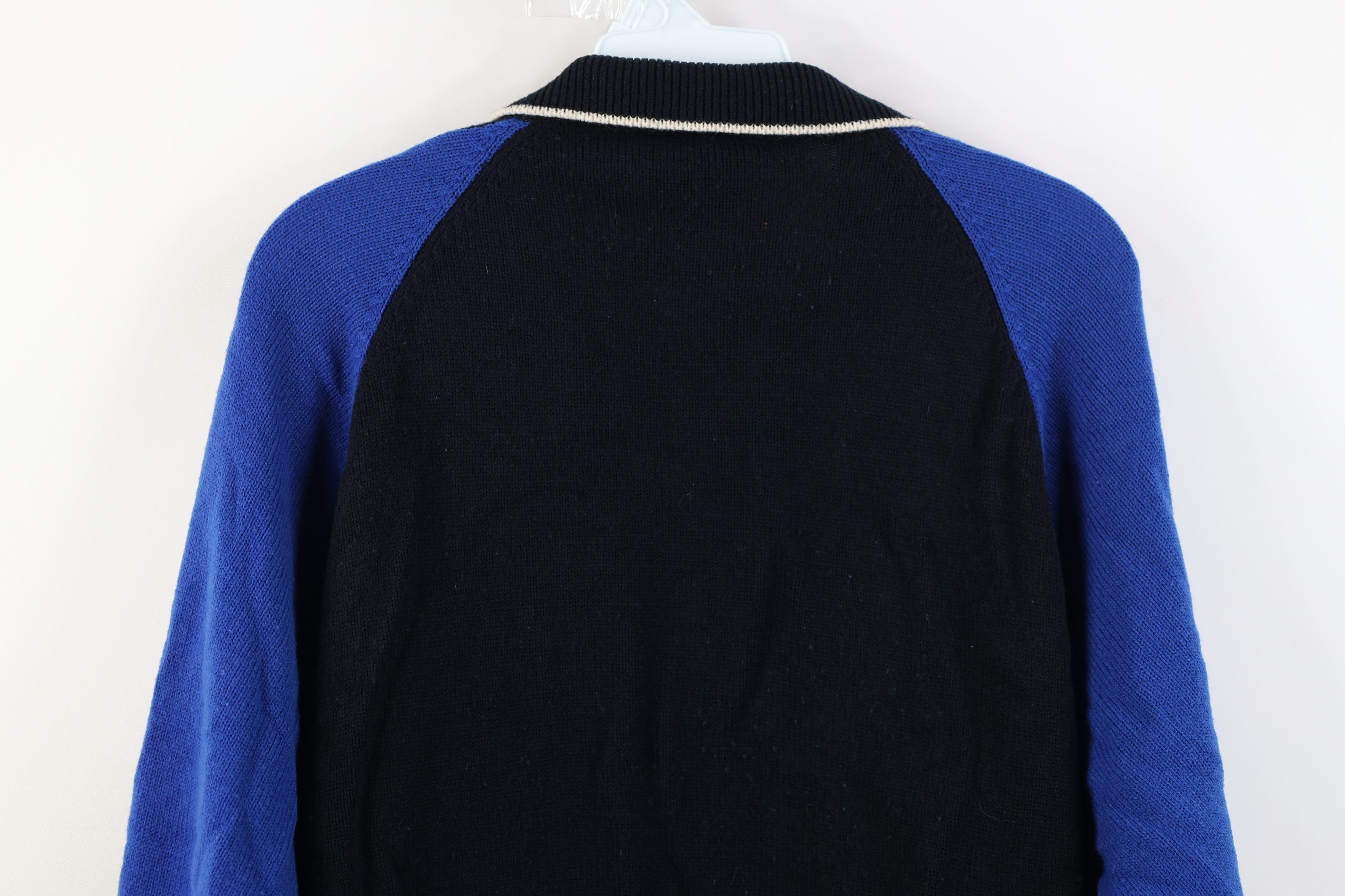 Vintage Vintage 90s Streetwear Striped Knit Collared 1/4 Zip Sweater Size US XL / EU 56 / 4 - 10 Thumbnail