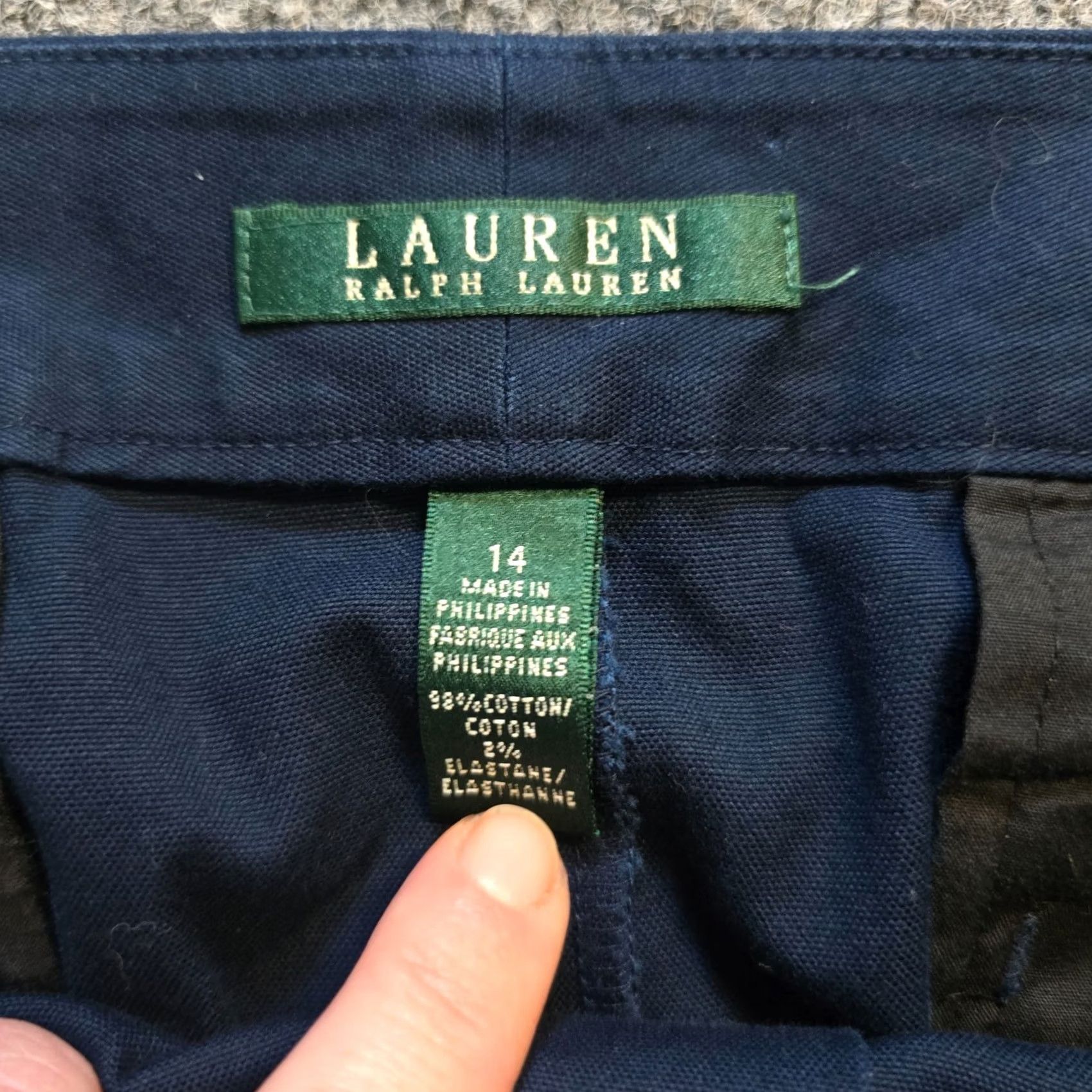 Ralph Lauren VINTAGE? Lauren Ralph Lauren Skirt Women 14 Blue Pencil Classic Capsule Timeless All Seasons Short Wool? Size 36" / US 14 / IT 50 - 4 Thumbnail