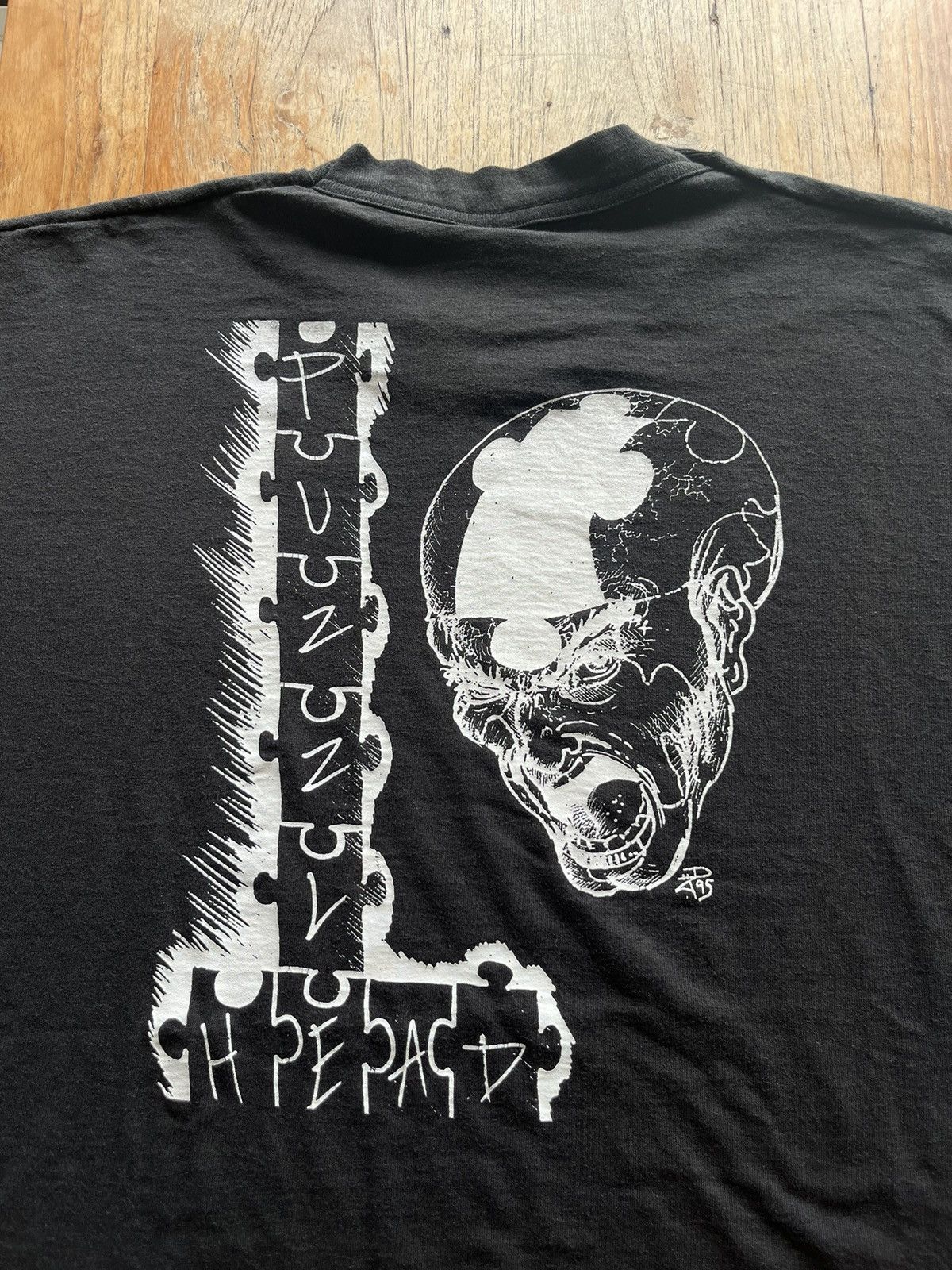 Vintage Vintage PUZZLE HEAD art design 94’s T-shirt Size US XL / EU 56 / 4 - 7 Thumbnail
