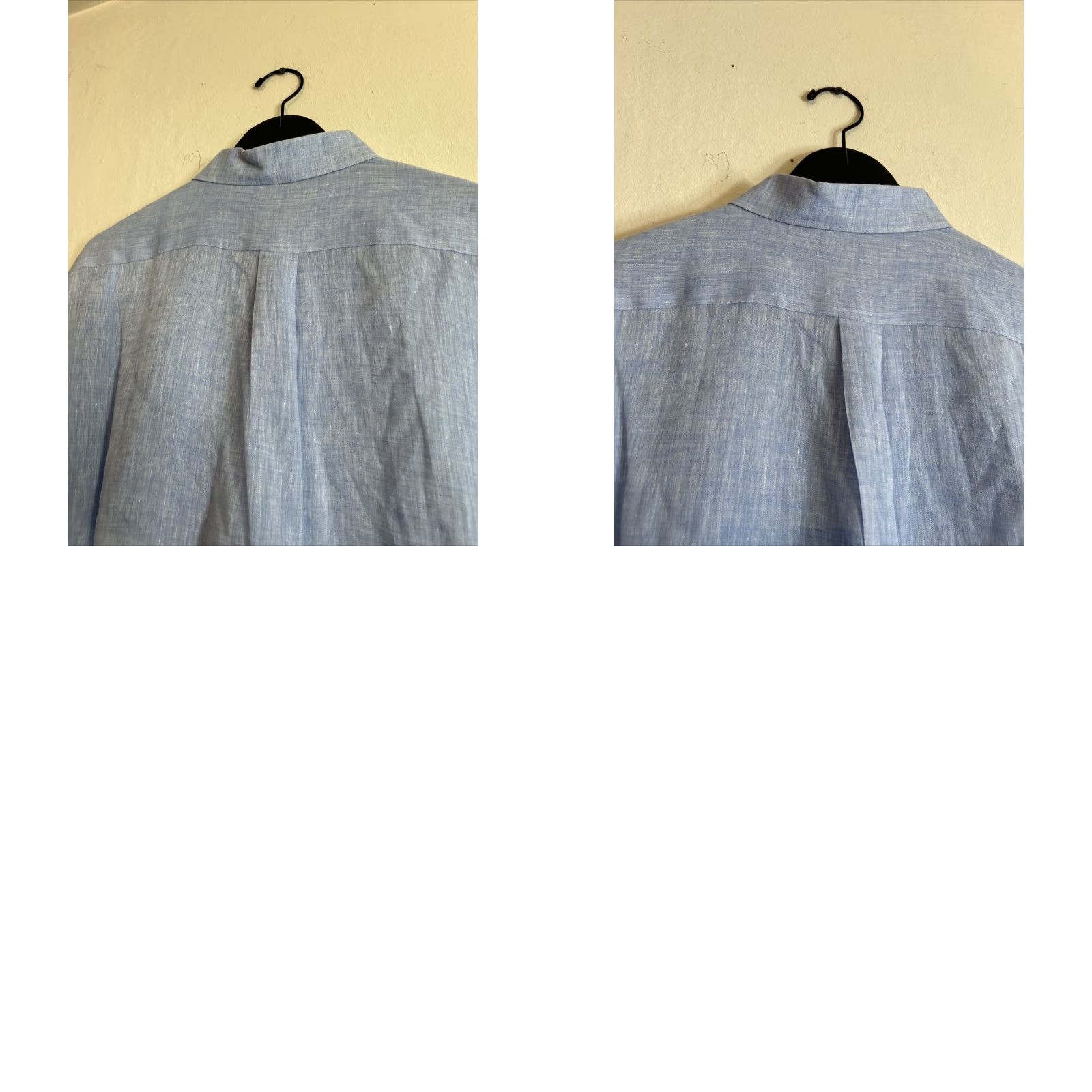 Vintage Quality Asole Bottoni Men's Shirt Linen Blue Long Sleeve Button-Up Size 19, Regular Fit Size US XXL / EU 58 / 5 - 8 Thumbnail