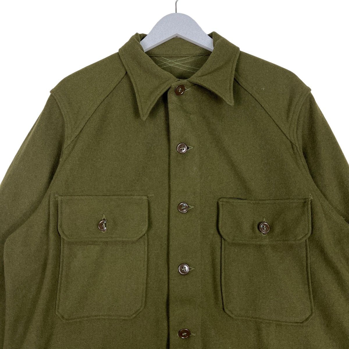 Vintage 🔥 TRUE VINTAGE 40s 50s US ARMY WWII WOOL SHIRT JACKET Size US L / EU 52-54 / 3 - 3 Thumbnail