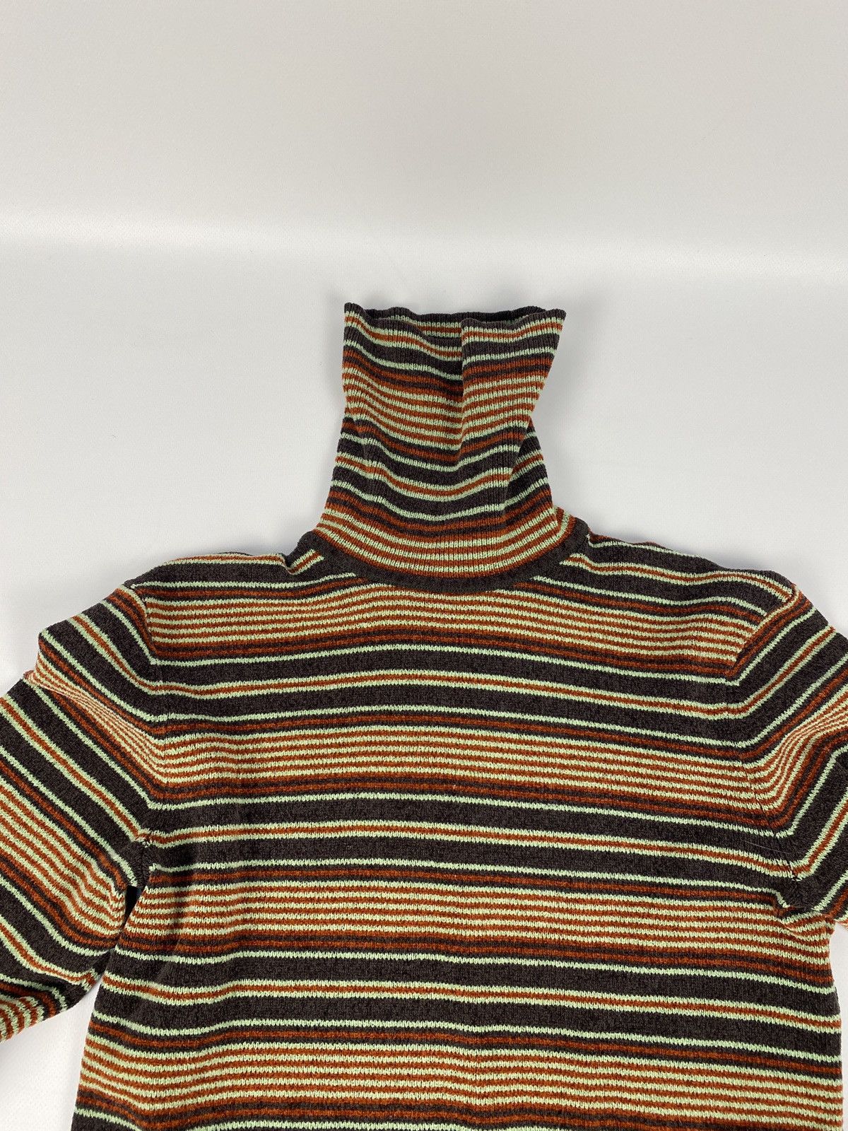 💥 Wales Bonner Adidas Striped Cropped Turtleneck Sweater Y2K