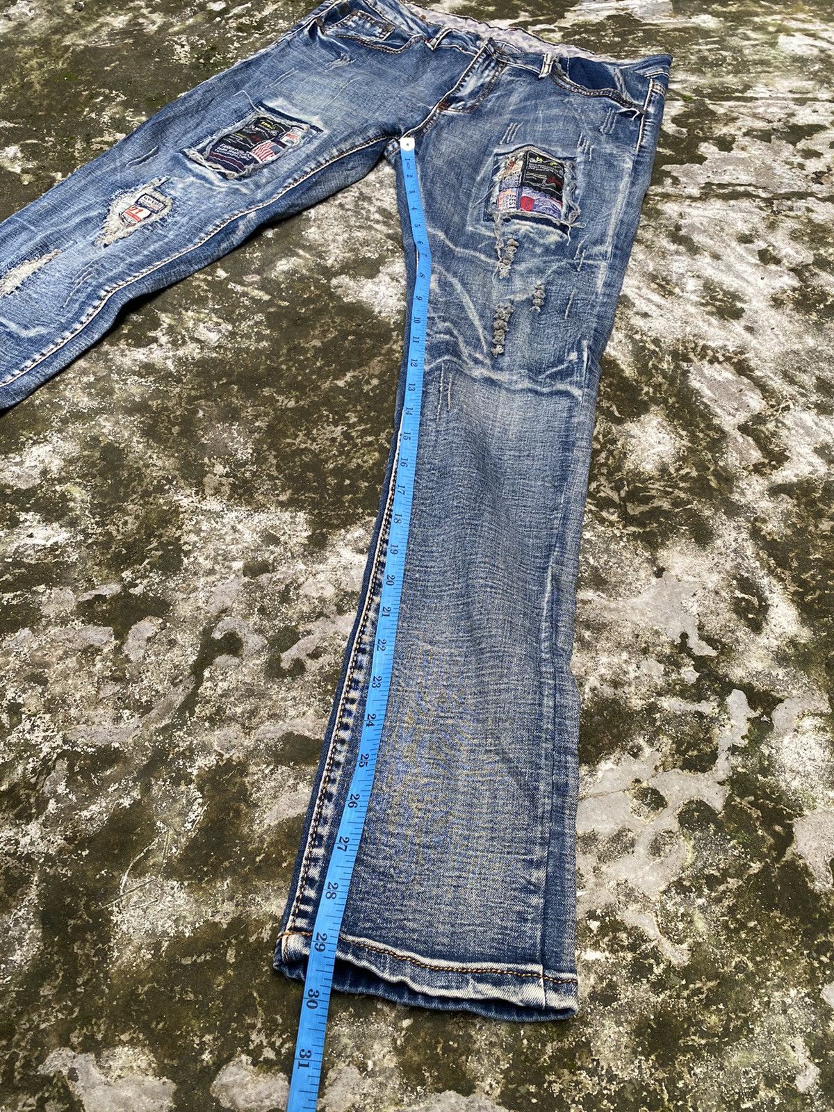 Japanese Brand Distressed fashion jeans Size US 32 / EU 48 - 10 Thumbnail