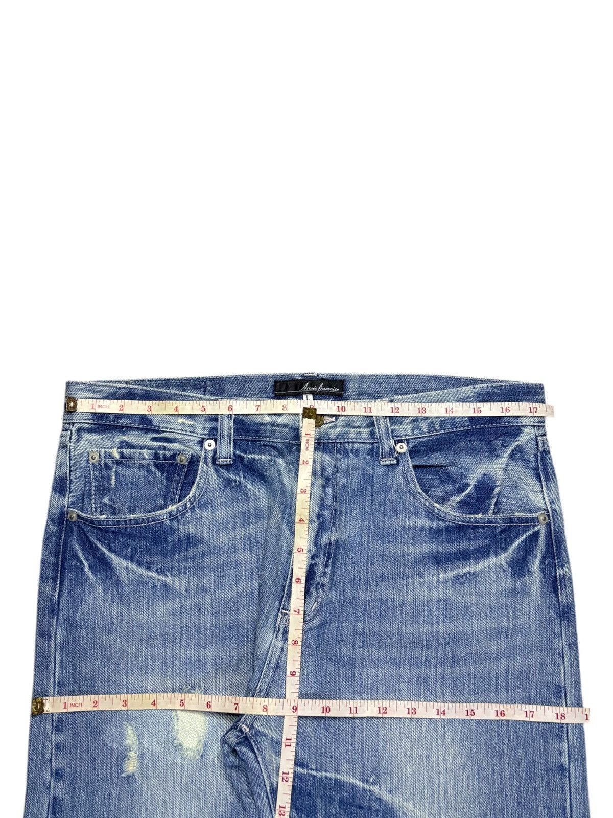 Japanese Brand Vintage Japanese Brand Mud Wash Distressed Loose Jeans Size 35" - 12 Thumbnail