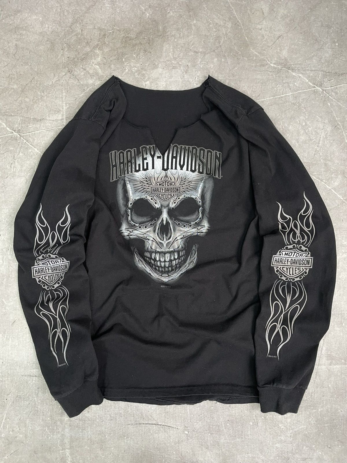 Harley Davidson Harley Davidson style faded flames eagles 90s style hype Size US M / EU 48-50 / 2 - 1 Thumbnail