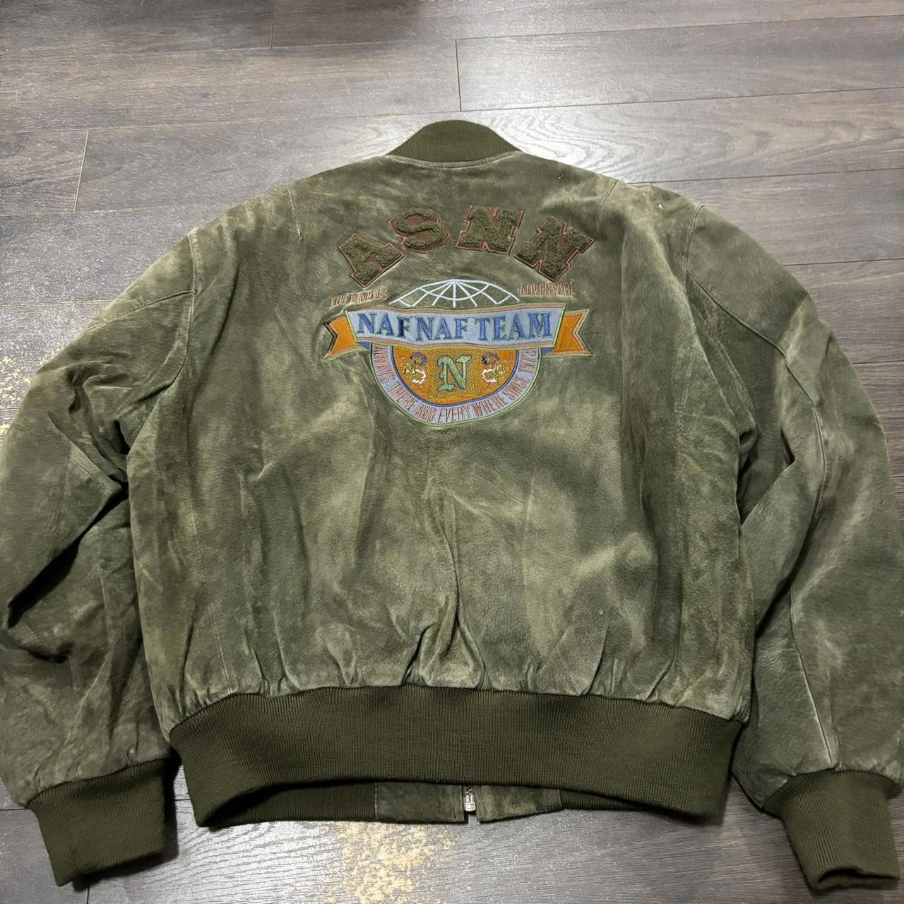 Designer Vintage Asnn Naf Naf Team Suede Jacket 90s XL Size US XL / EU 56 / 4 - 2 Thumbnail