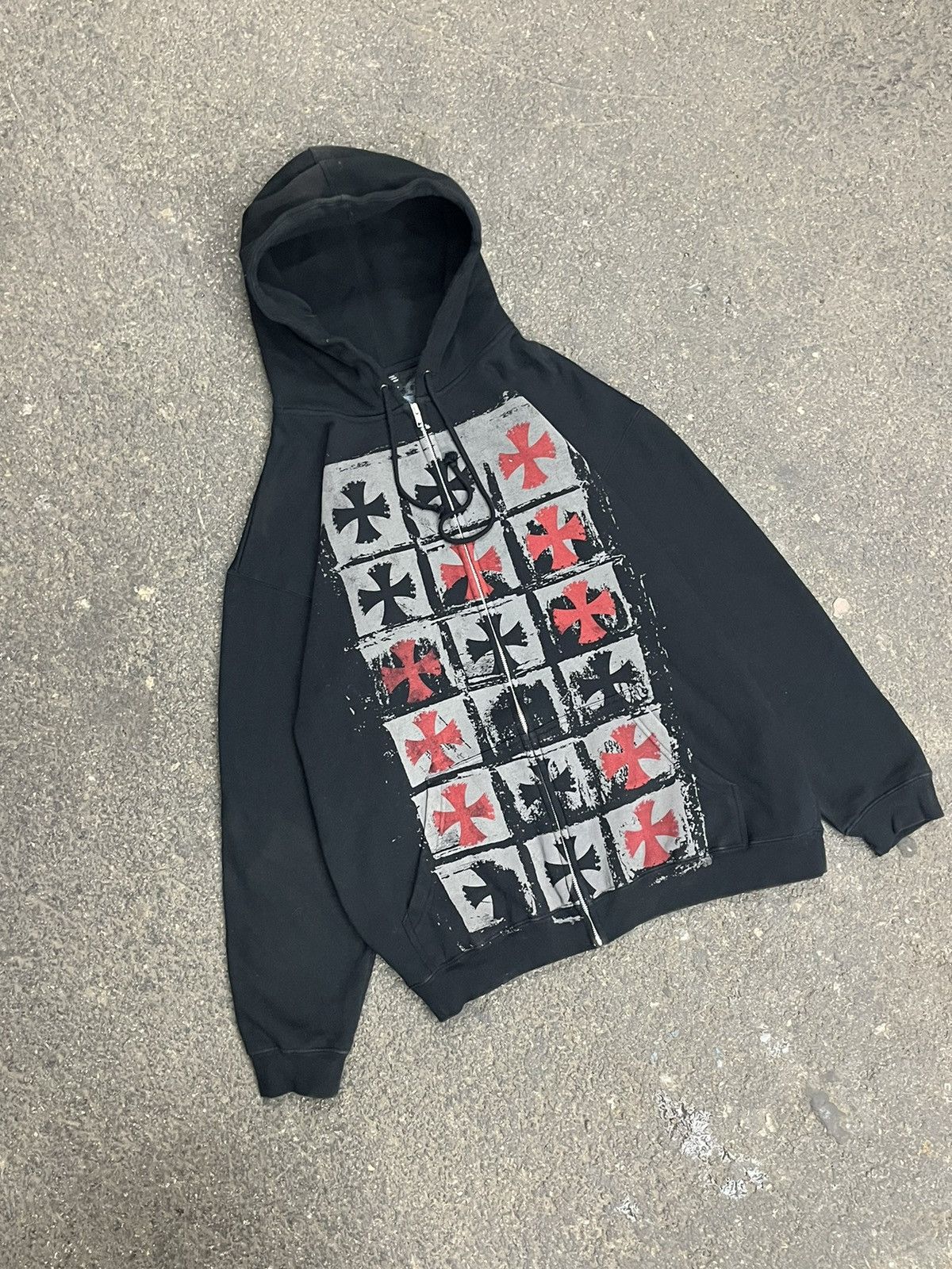 00s rare Japanese Label skull hoodie Y2K goa ifsixwasnine