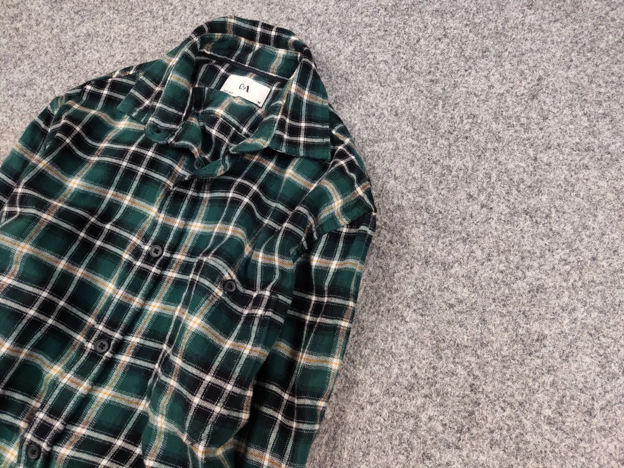 Flannel Vintage 90's Flannel Checkered Dark Shirt Travis Scott Style Size US M / EU 48-50 / 2 - 4 Thumbnail