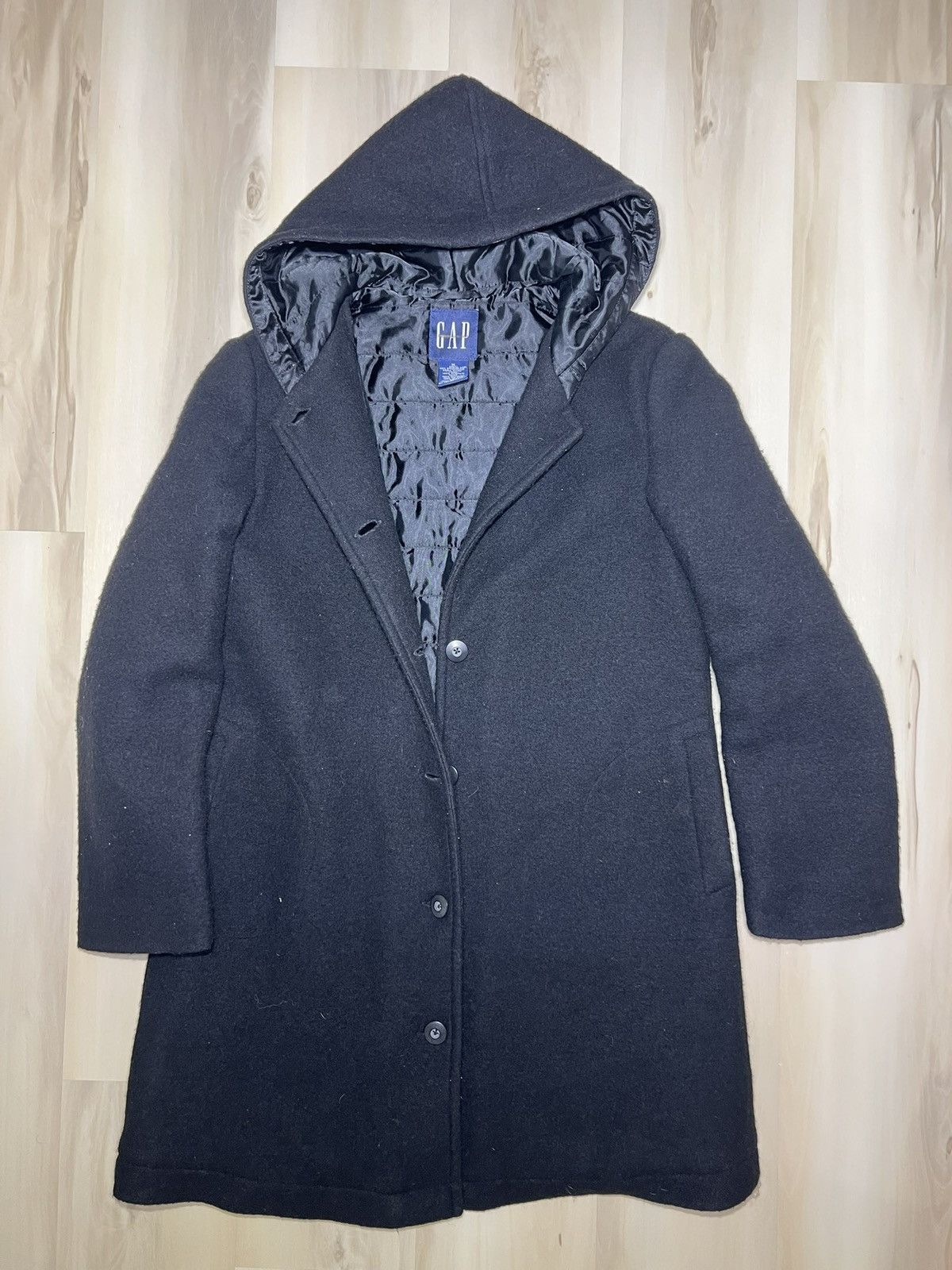 Gap Gap Women’s Oversized Recycled Wool Long Coat Sz M w/Hood Size M / US 6-8 / IT 42-44 - 1 Thumbnail