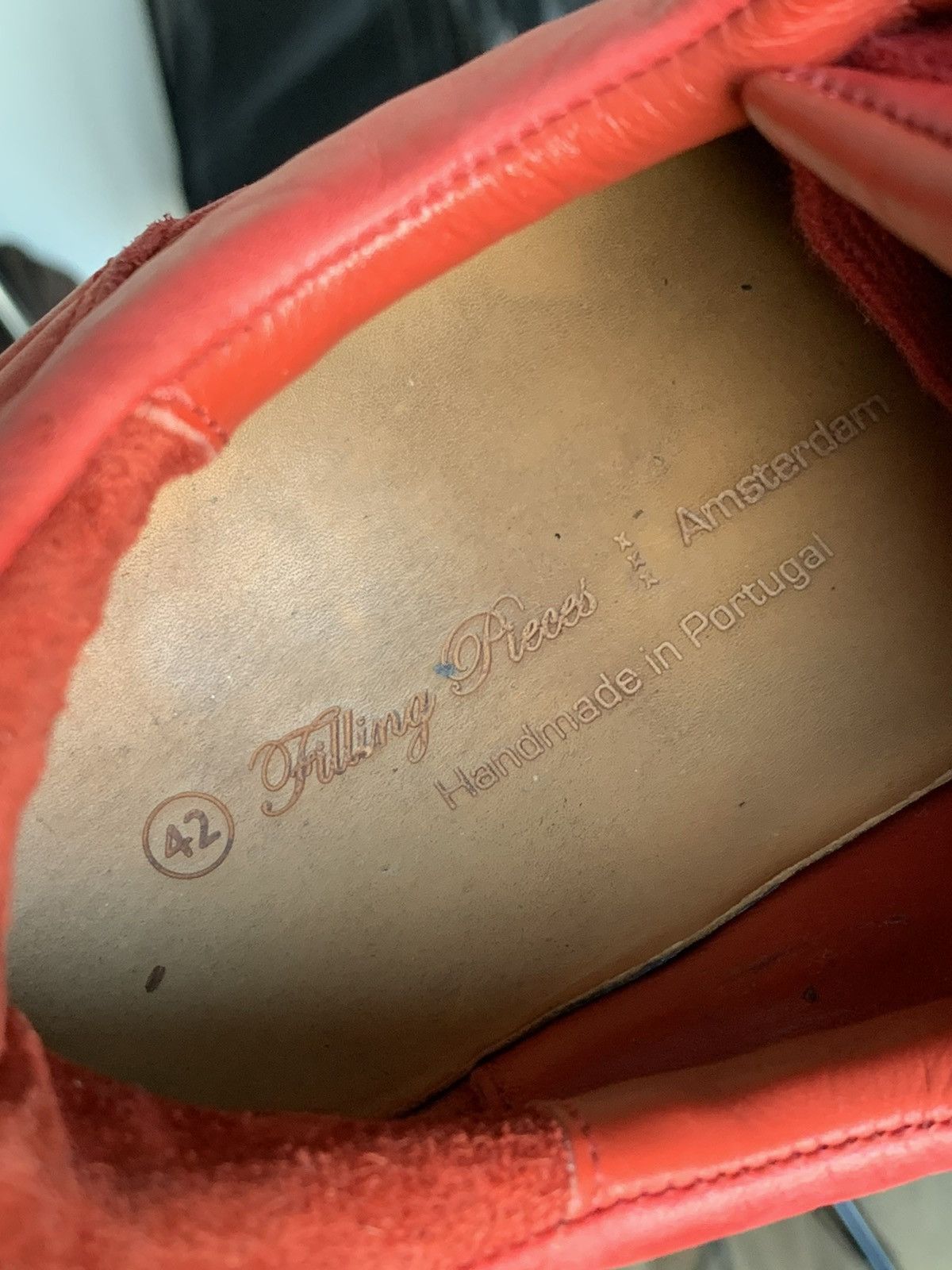 Filling Pieces Filling Pieces High Mid Top Red Leather Sneakers Shoes Size US 9.5 / EU 42-43 - 12 Thumbnail
