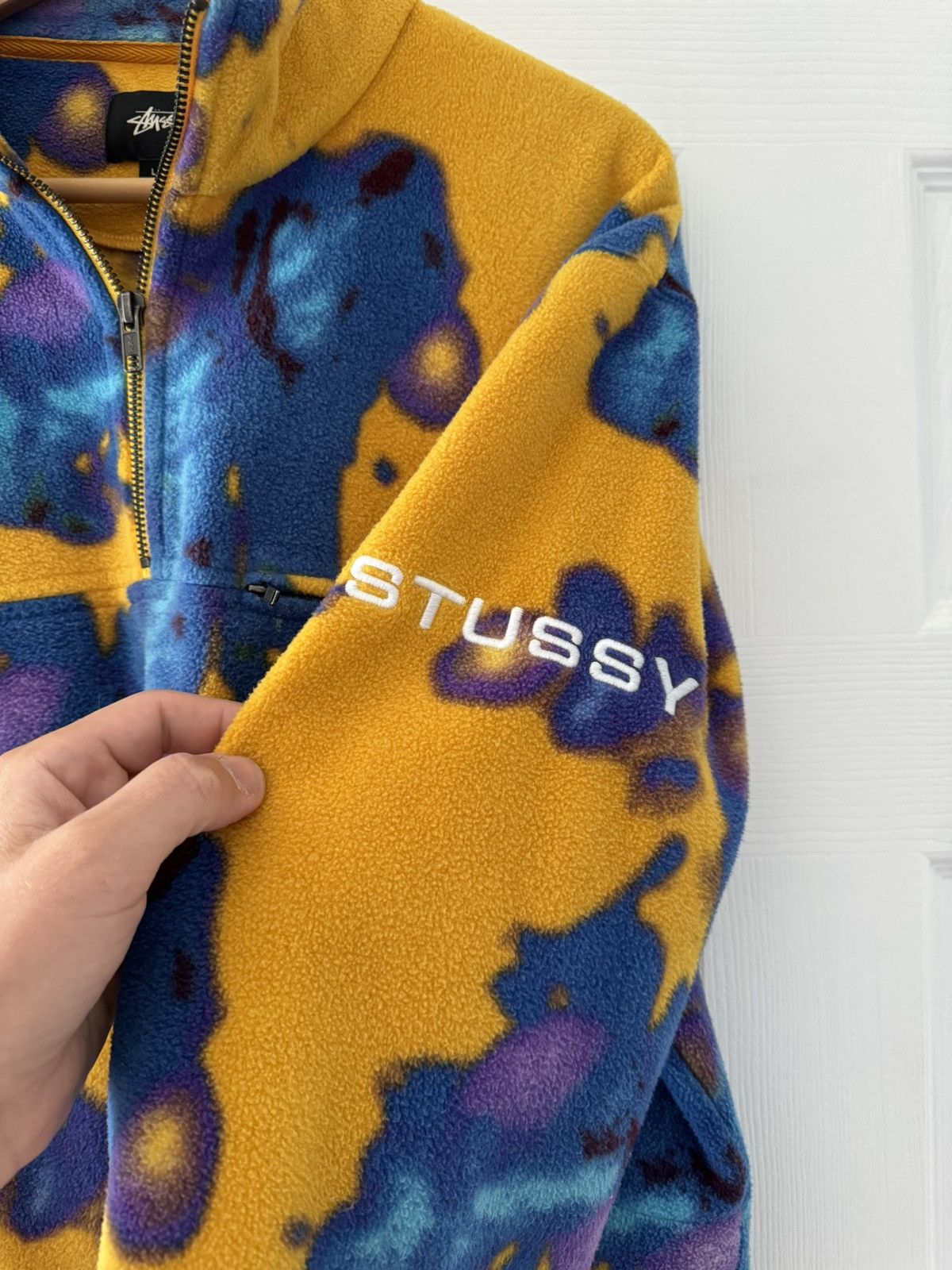 Stussy Stussy Half Zip Polar Mock Neck Fleece Size US L / EU 52-54 / 3 - 3 Thumbnail