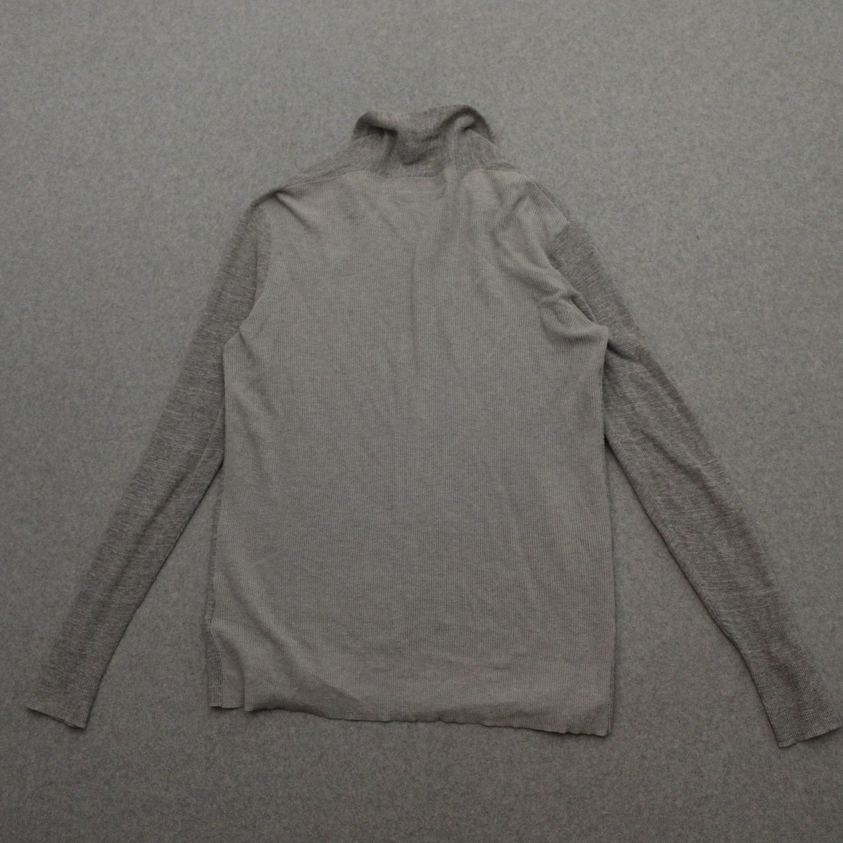 Allsaints ALLSAINTS Cardigan Shirt XS Gray Long Sleeve Knit Merino Wool Open Knit Women Size XS / US 0-2 / IT 36-38 - 2 Thumbnail
