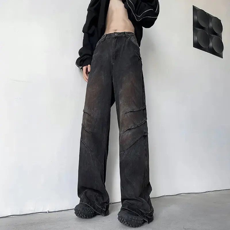 Japanese Brand Retro loose straight leg micro flared jeans Size US 32 / EU 48 - 5 Thumbnail