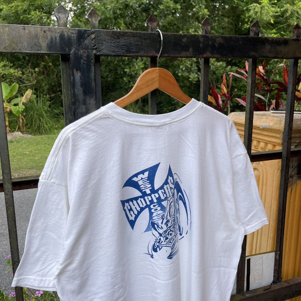 Anvil 🔥Vintage 00s Jesse James West Coast Chopper Big Cross Tee Size US XXL / EU 58 / 5 - 5 Thumbnail