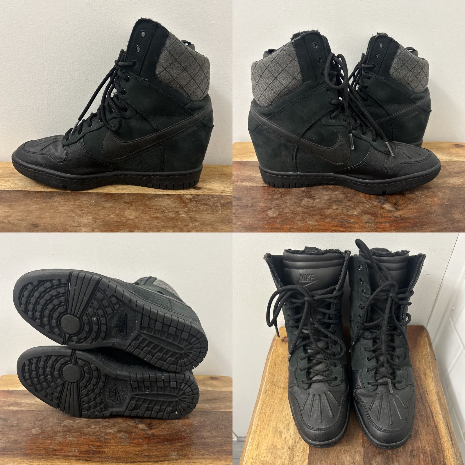 Nike Nike Dunk Sky High SneakerBoot Womens 9 Black Winter Boots 2014 Nike Dunk 684954-002 Sneaker High Top Boots Womens Mens Girls Size US 7 / IT 37 - 8 Thumbnail