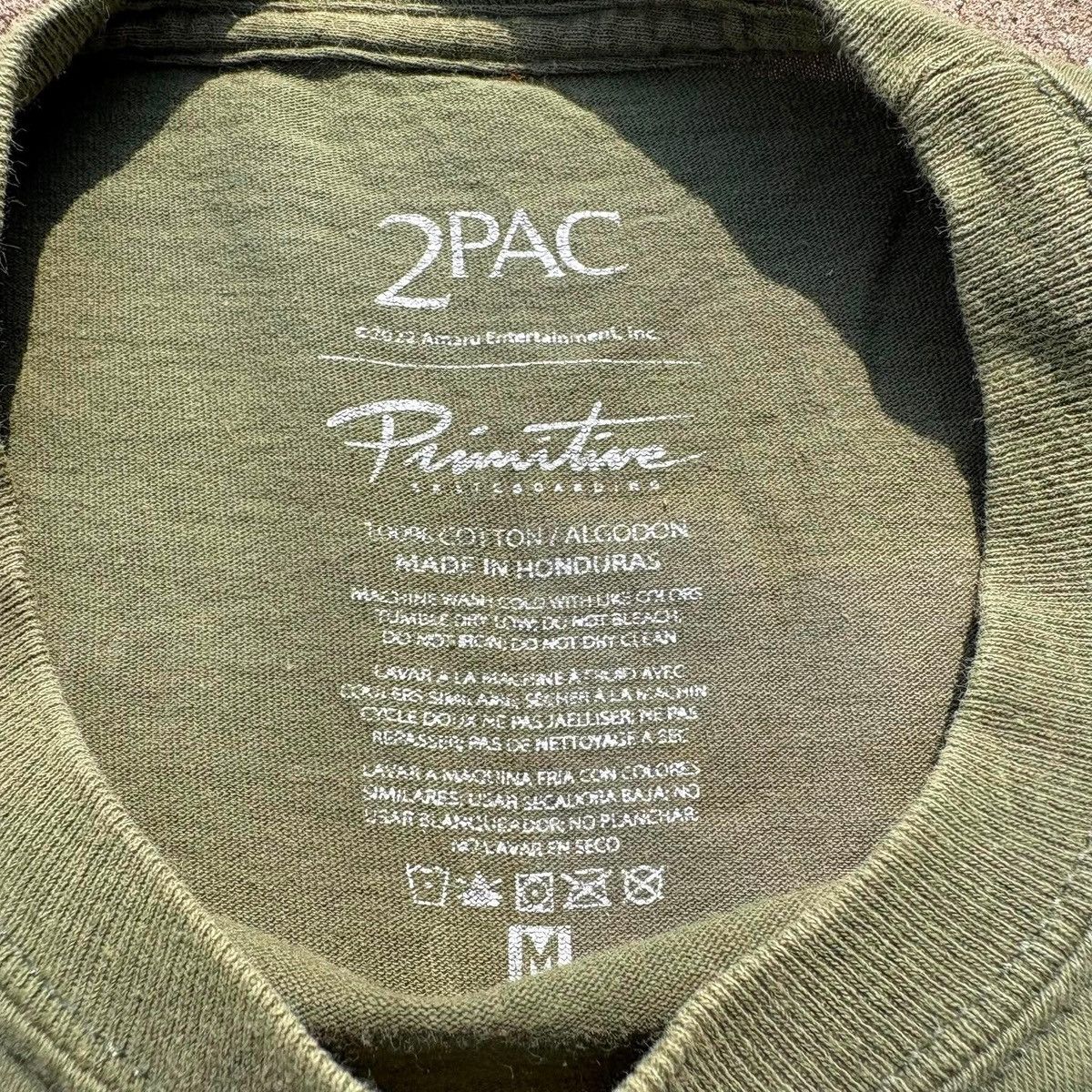 Vintage PRIMITIVE X TUPAC VOICE MILITARY GREEN 2PAC T-SHIRT Size US M / EU 48-50 / 2 - 3 Thumbnail