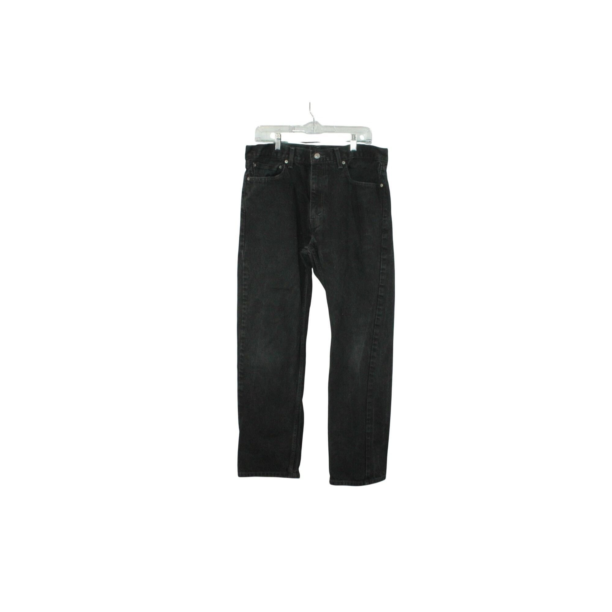 Levi's Levi's Men's 505 Regular Fit Jeans Straight Leg Black Size 3 Size US 36 / EU 52 - 1 Thumbnail