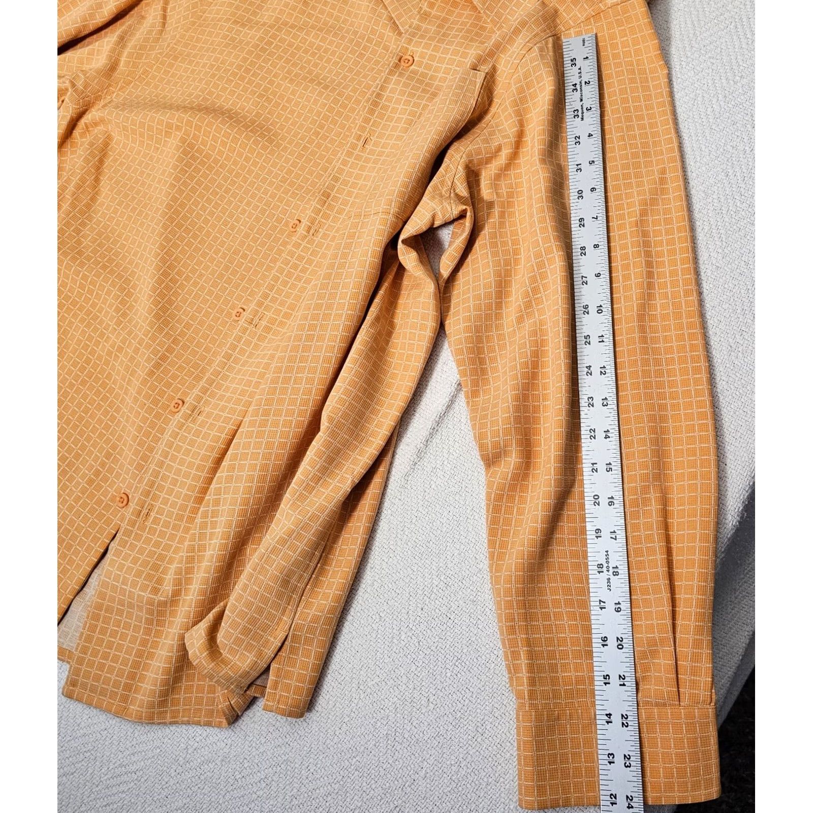 Vintage Paul Fredrick Silk Button-Up Shirt Men's L Orange Checkered Long Sleeve Button-Up Shirt Size US L / EU 52-54 / 3 - 6 Thumbnail