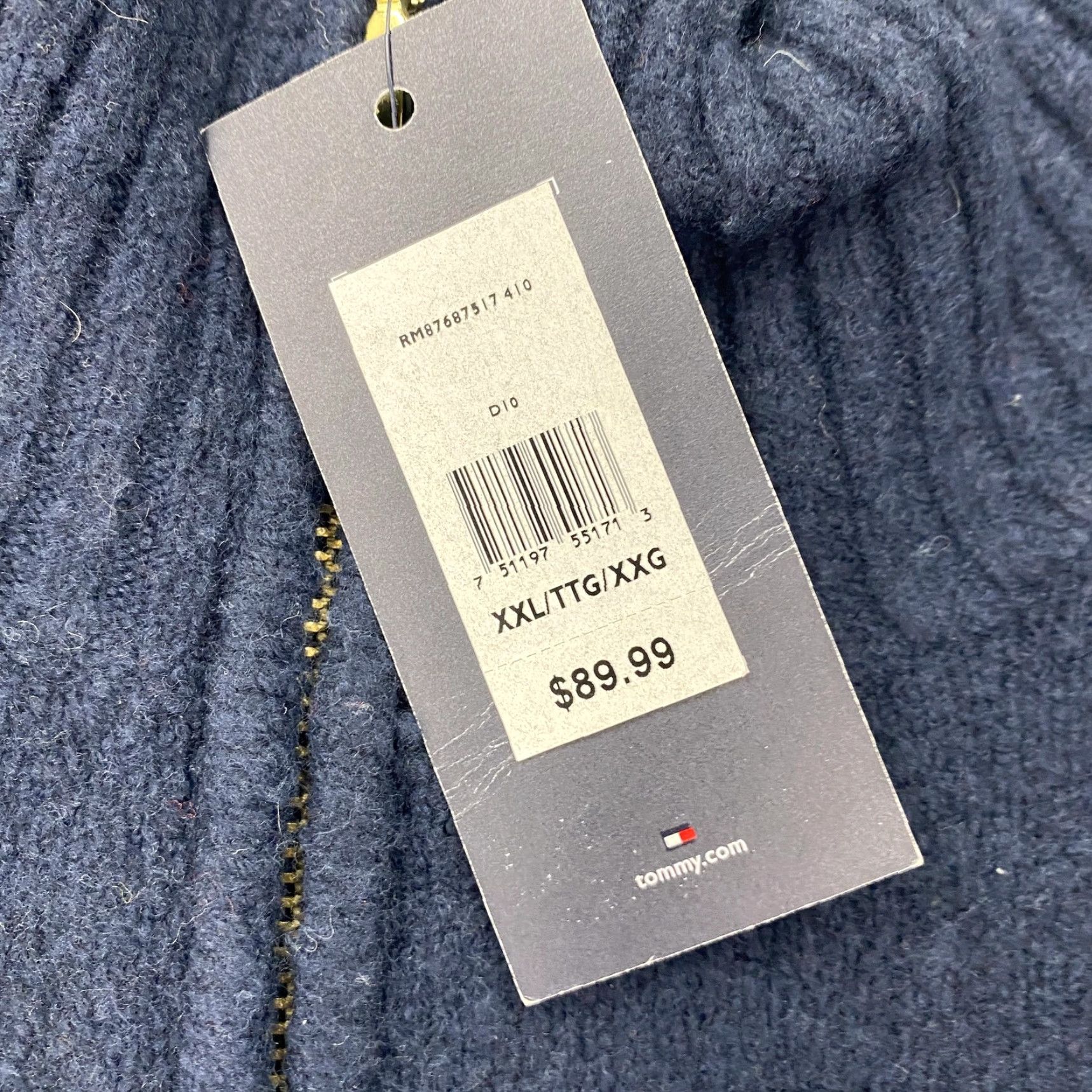 Tommy Hilfiger Tommy Hilfiger Sweater Women 2XL Navy Mock Neck Half Zip Knit Logo Embroidered Zipper Pullover Womens Size XXL / US 16-18 / IT 52-54 - 4 Thumbnail