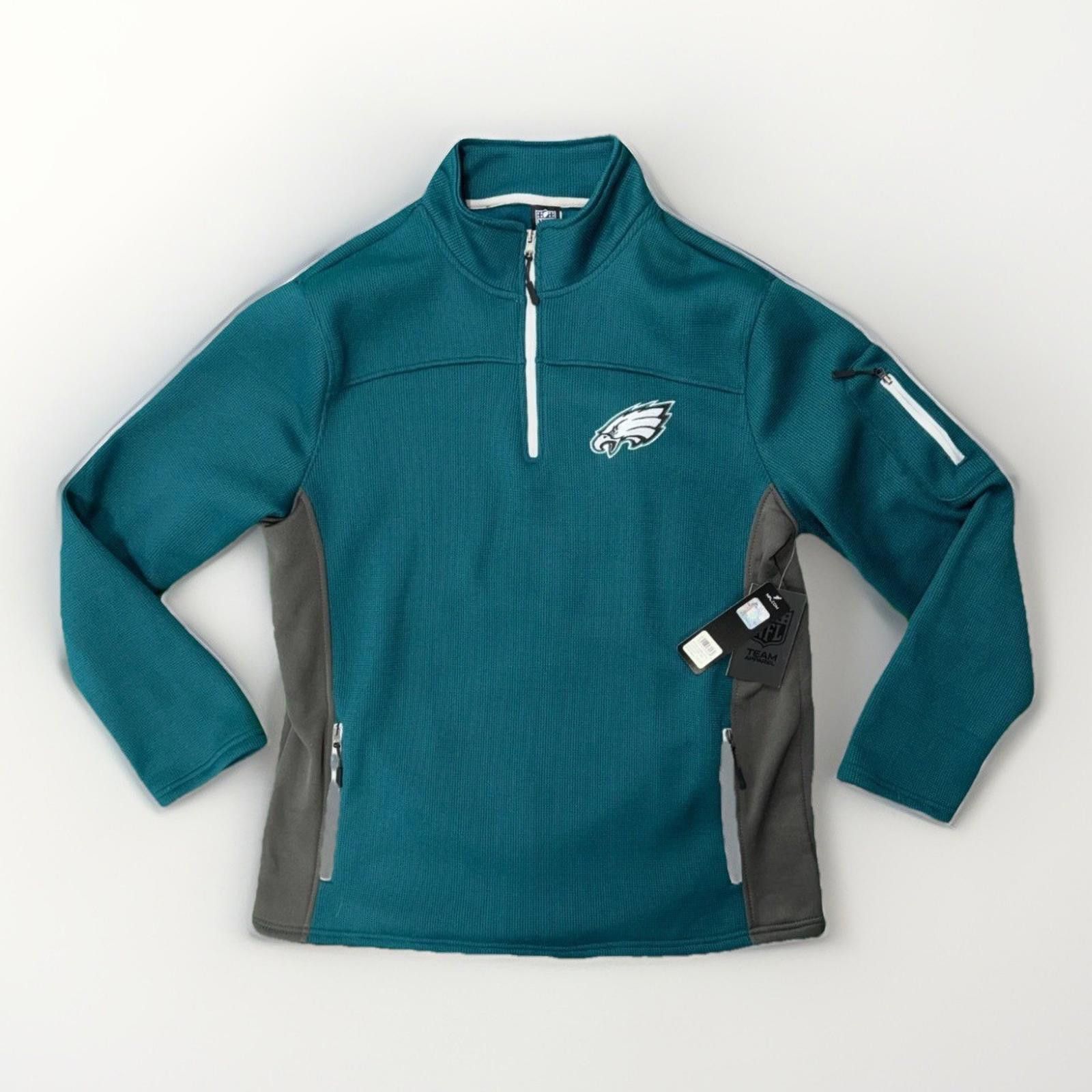 NFL Philadelphia Eagles Midnight Green Quarter-Zip NWT