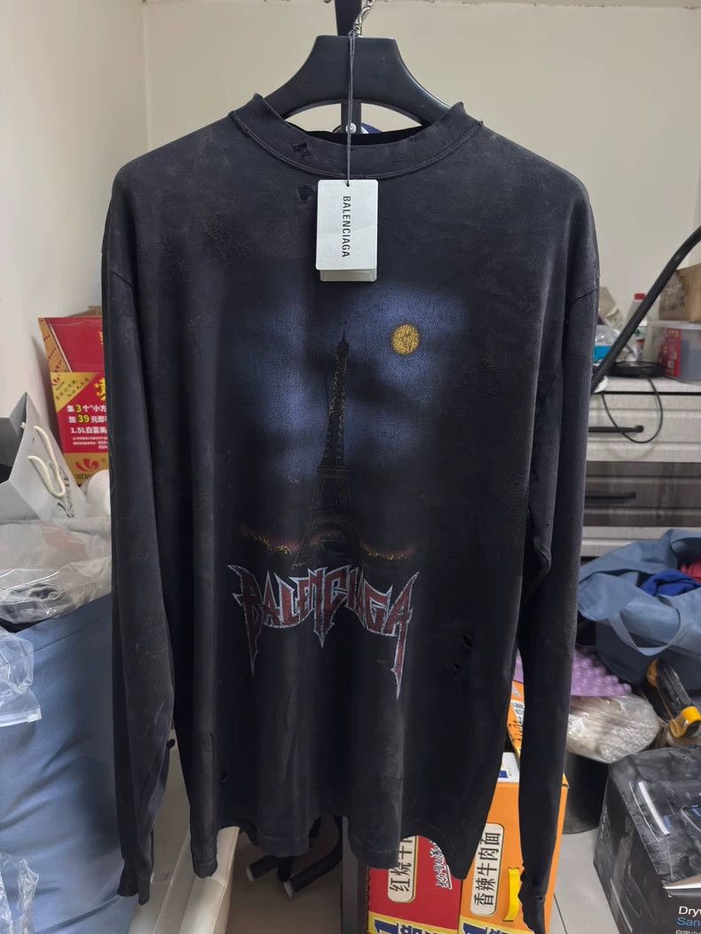 Balenciaga Balenciaga Eiffel Tower Print Longsleeve Size US XS / EU 42 / 0 - 1 Thumbnail