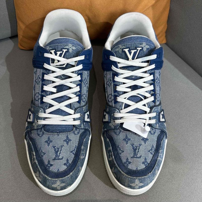 Louis Vuitton Louis Vuitton Denim Trainer Low-top Fashion Sneakers -2508 Size US 9.5 / IT 39.5 - 2 Thumbnail